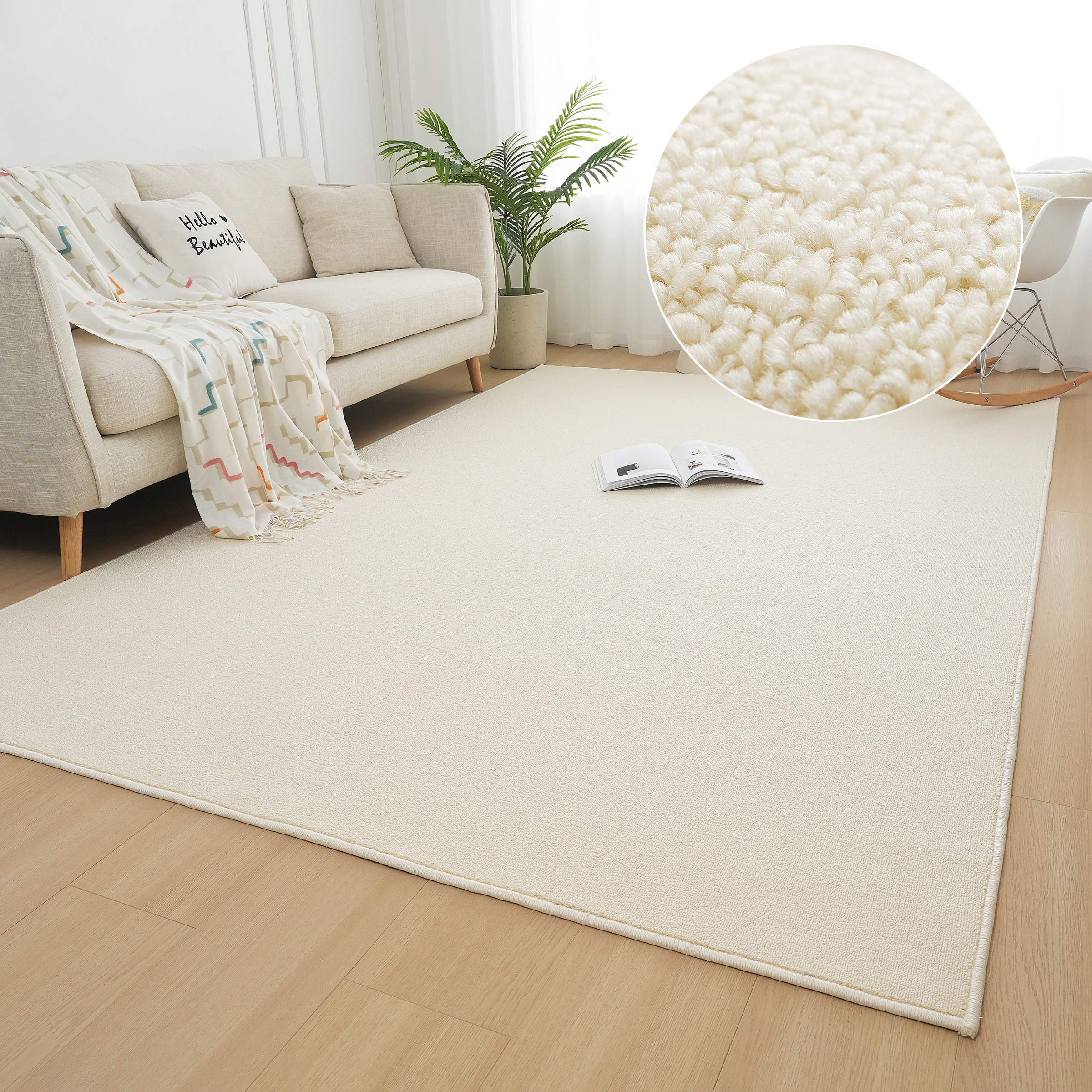 my home Teppich "Jola, Uni-Farben, besonders dichte Qualität, Boho" rechtec günstig online kaufen