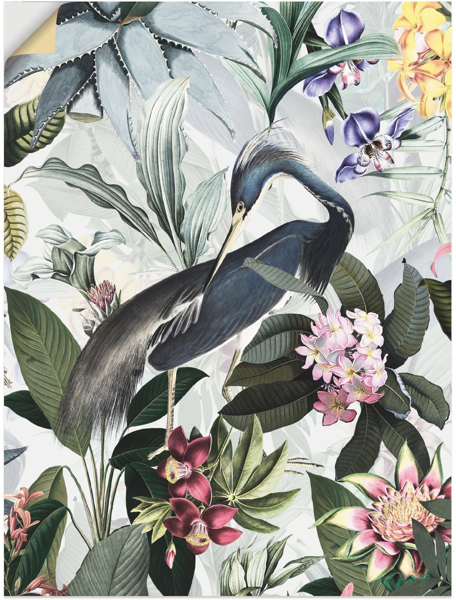 Leinwandbild, Kranich«, Alubild, Artland »Vintage (1 | Poster Größen Vogelbilder, als Wandaufkleber in St.), BAUR oder bestellen versch. Wandbild