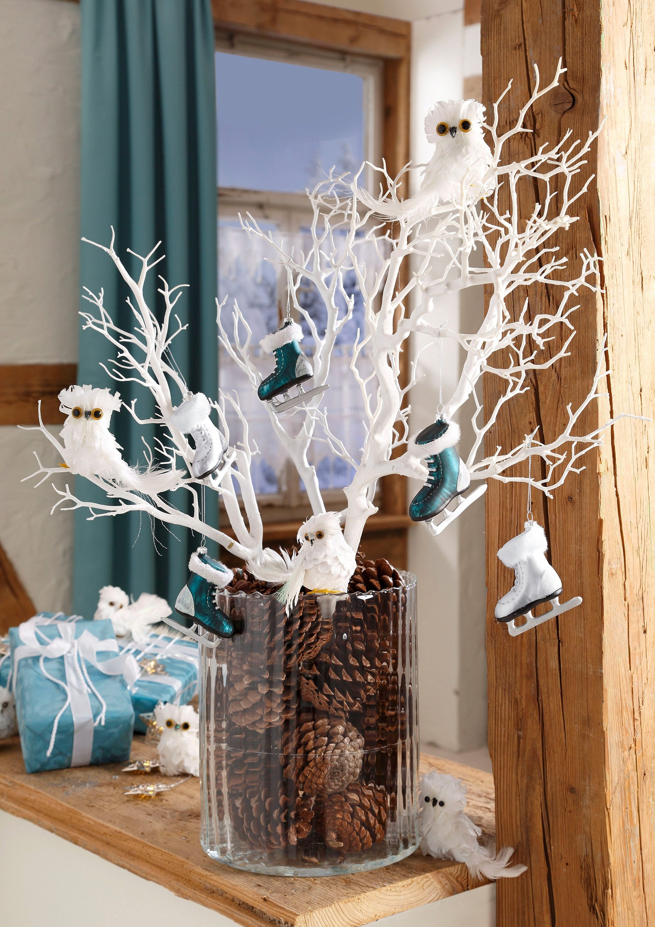 my home Winterliche Kunstpflanze »Weihnachtsdeko«, Deko-Ast