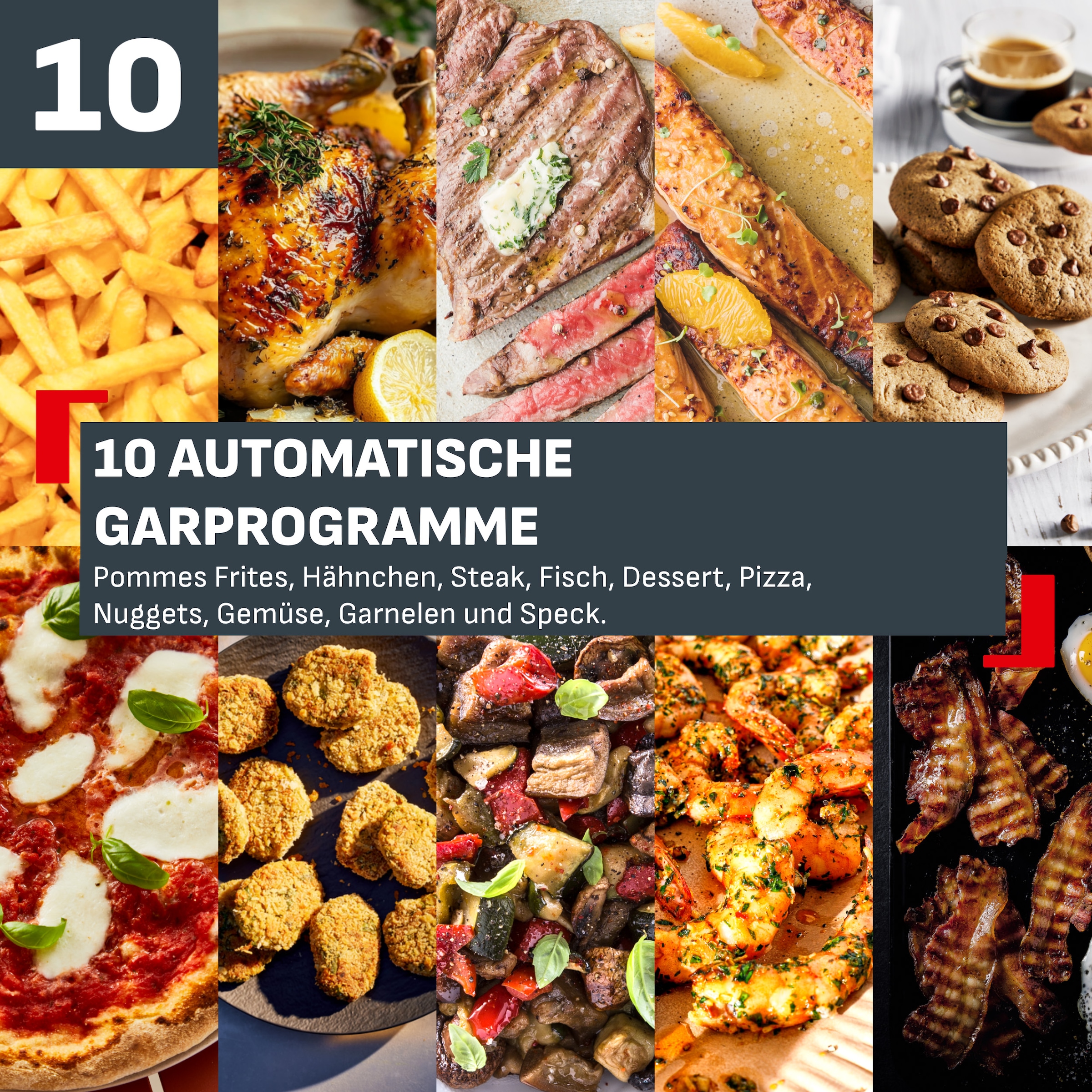 Tefal Heißluftfritteuse »Easy Fry Max« 1550 W 10 Auto-Garprogramme, für bis zu 6 Personen