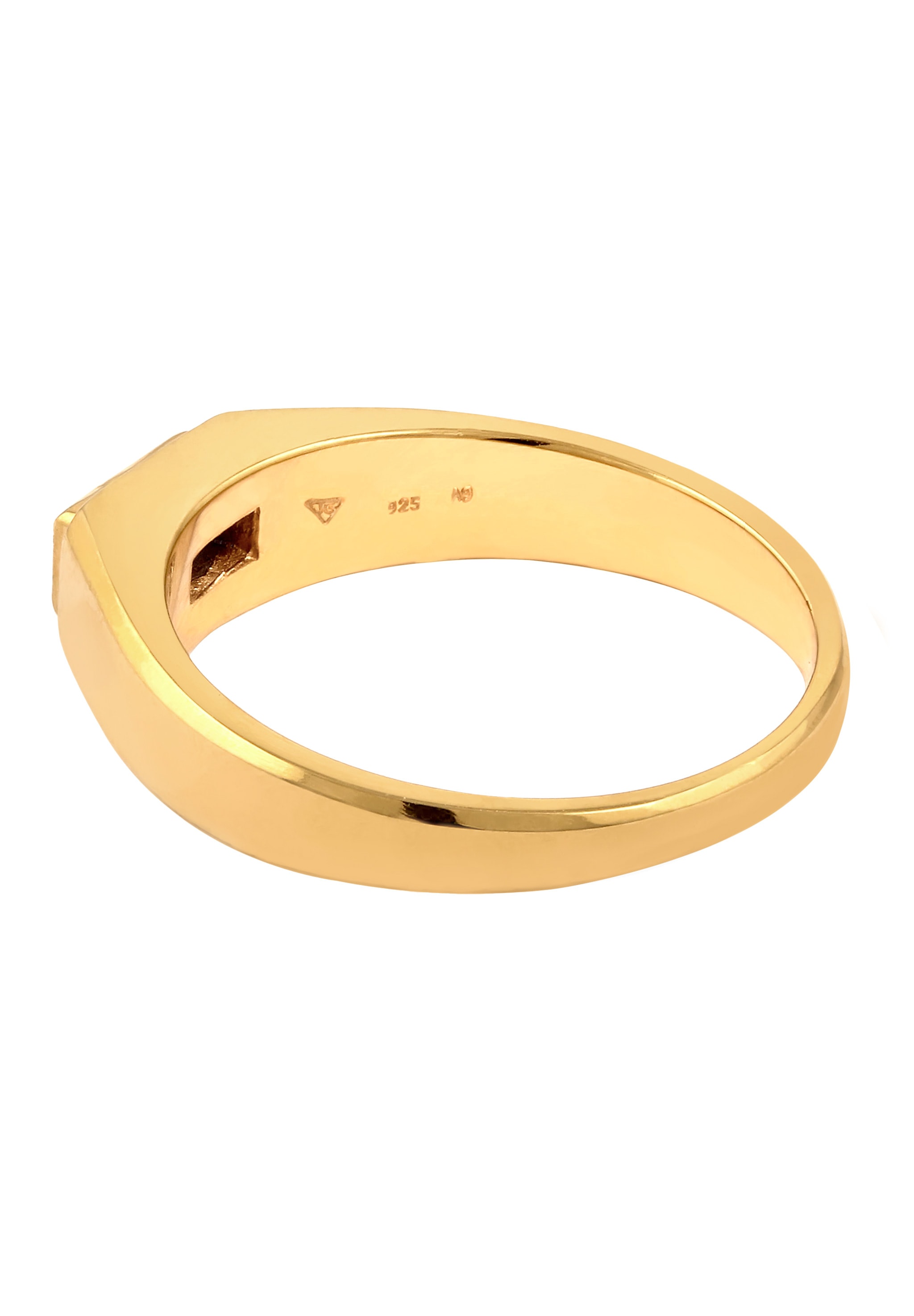 Kuzzoi Siegelring »Ring Siegelring Rechteck Synthetischer Saphir Blau 925 Sterling Silber«
