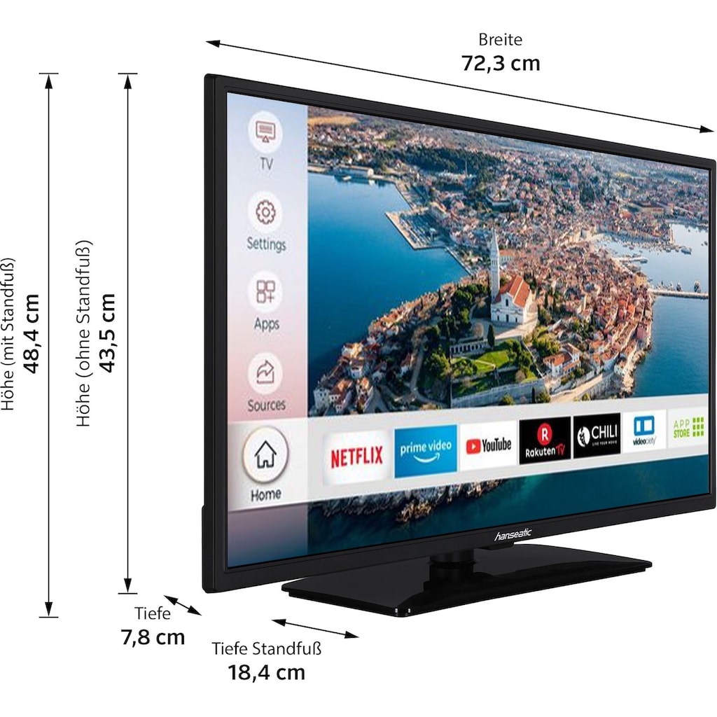 Hanseatic LED-Fernseher »32H500FDSII«, 80 cm/32 Zoll, Full HD, Smart-TV