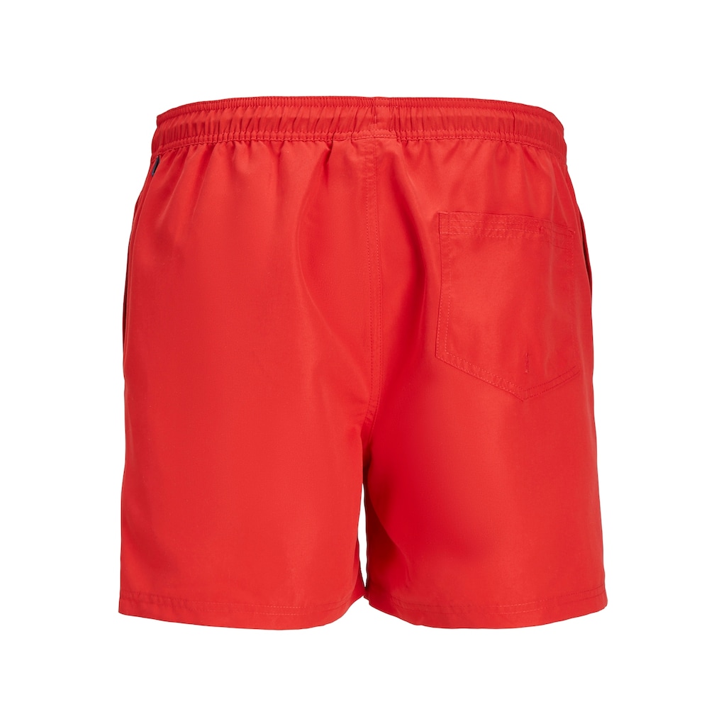 Jack & Jones Badeshorts »JPSTFIJI JJSWIM SOLID SN LY«, gut geschnittene Schwimm-Shorts für den Strand aus recyceltem Garn