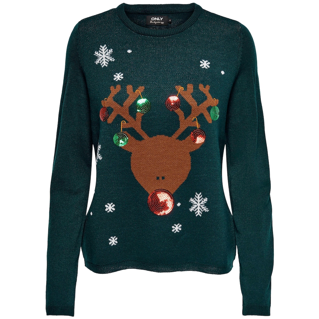 ONLY Weihnachtspullover »ONLXMAS EXCLUSIVE REINDEER PULLOVER KNT«