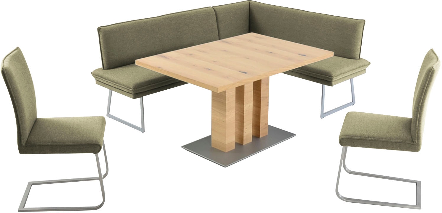 K+W Komfort & Wohnen Essgruppe "Santos III" 4 Stk. tlg. gepolsterte Eckbank günstig online kaufen