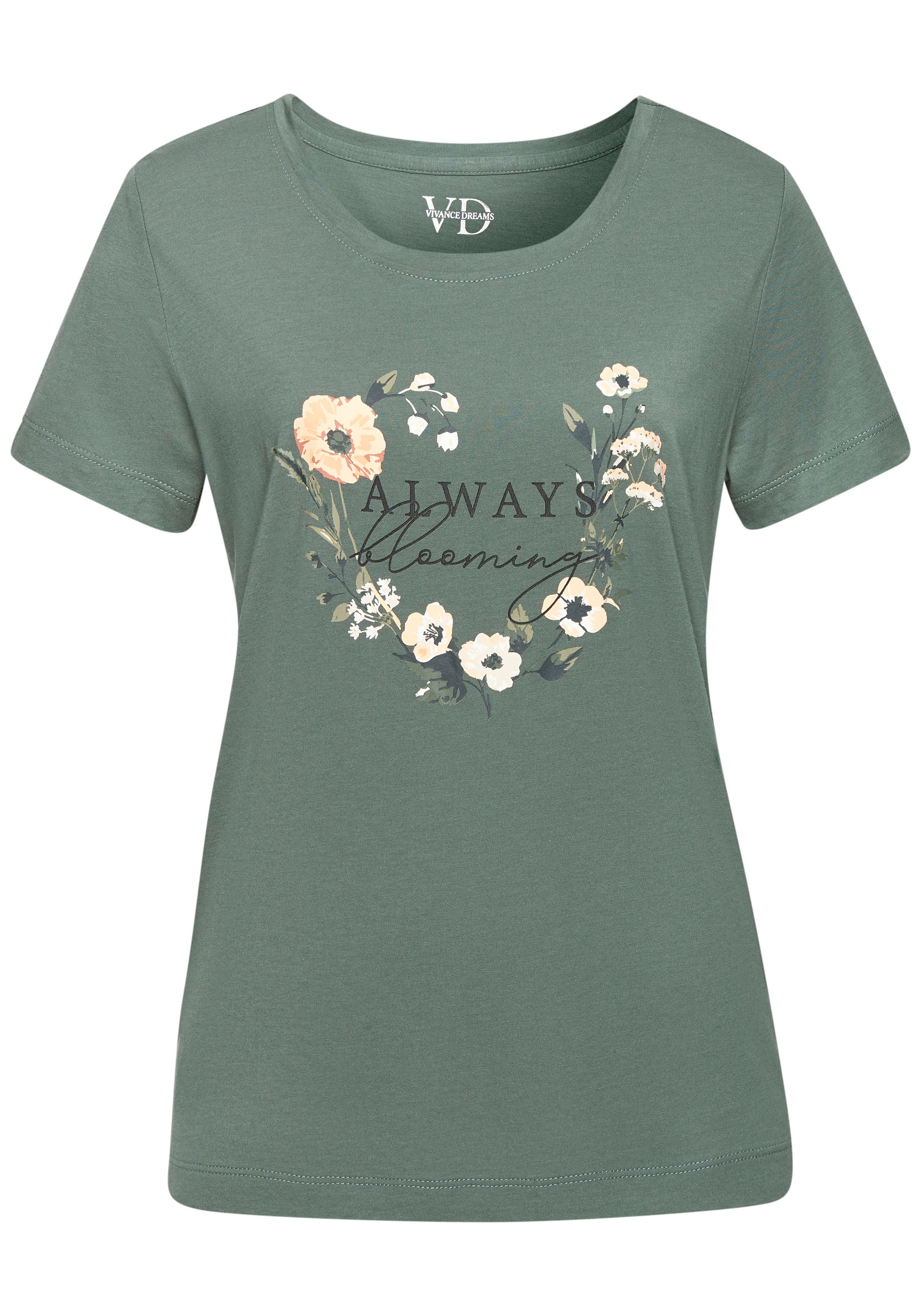 LASCANA Pyjama, (2 tlg.), Mit schönem Blumenmuster günstig online kaufen