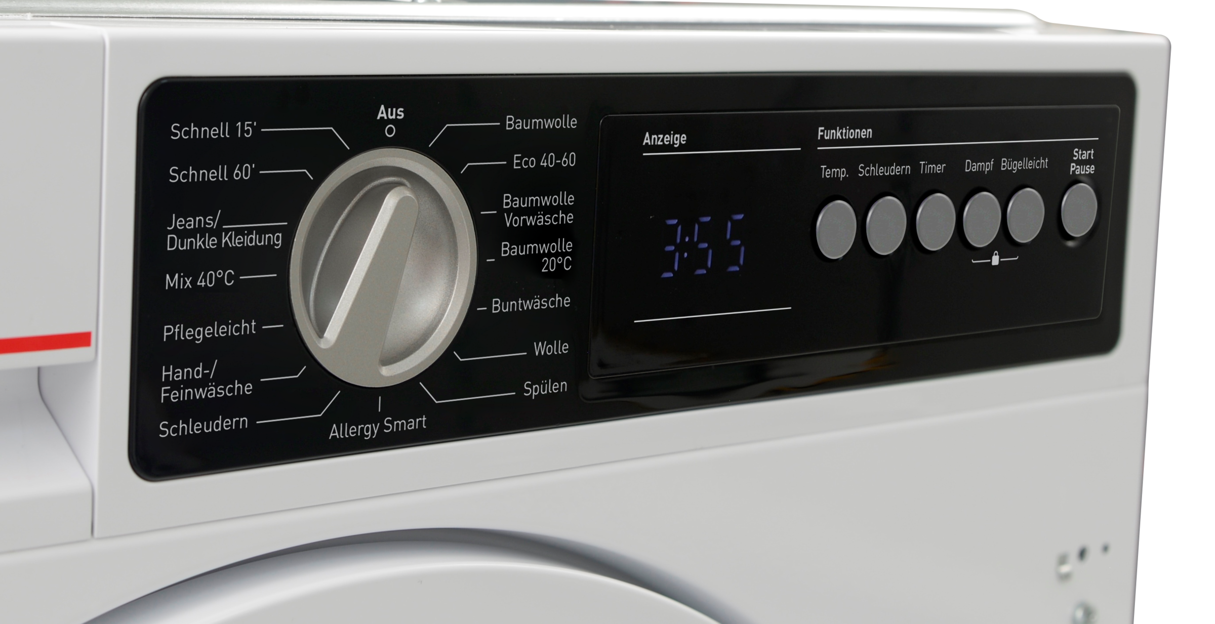 Sharp Einbauwaschmaschine »ES-NIB814BWNA-DE« 8 kg 1400 U/min Dampf-Funktion für weniger Falten und gepflegte Textilien
