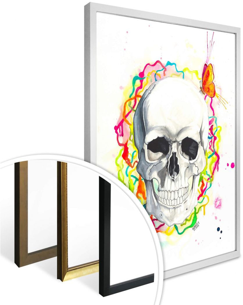 Wall-Art Poster »Skull«, Schriftzug, BAUR kaufen Wandposter Poster, Wandbild, (1 St.), | Bild