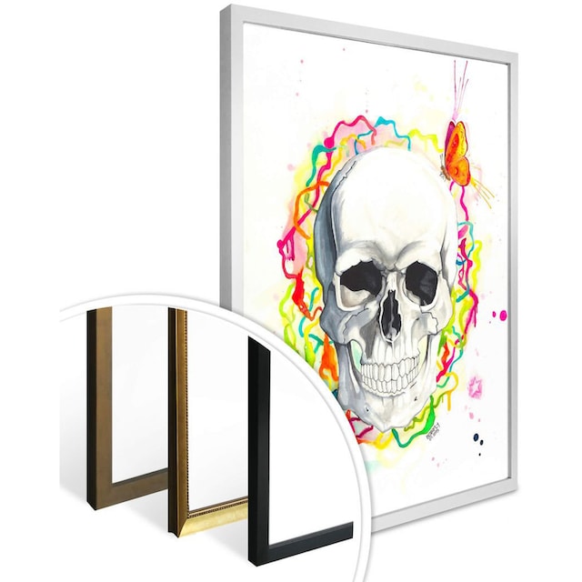 Wall-Art Poster »Skull«, Schriftzug, (1 St.), Poster, Wandbild, Bild,  Wandposter kaufen | BAUR