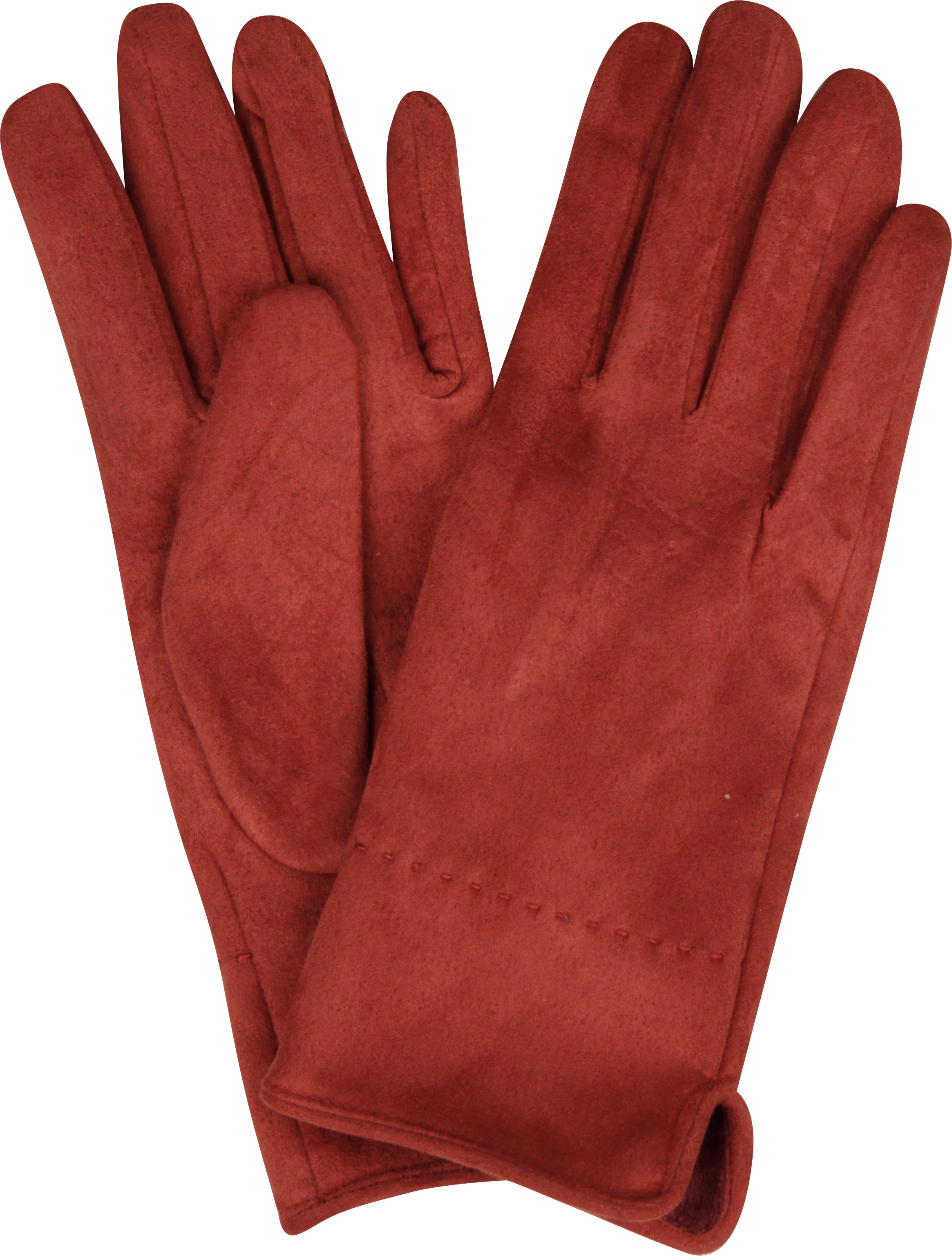 Capelli New York Strickhandschuhe mit Ziernaht, Metall-Logo, Feinripp-Strick, elastisch