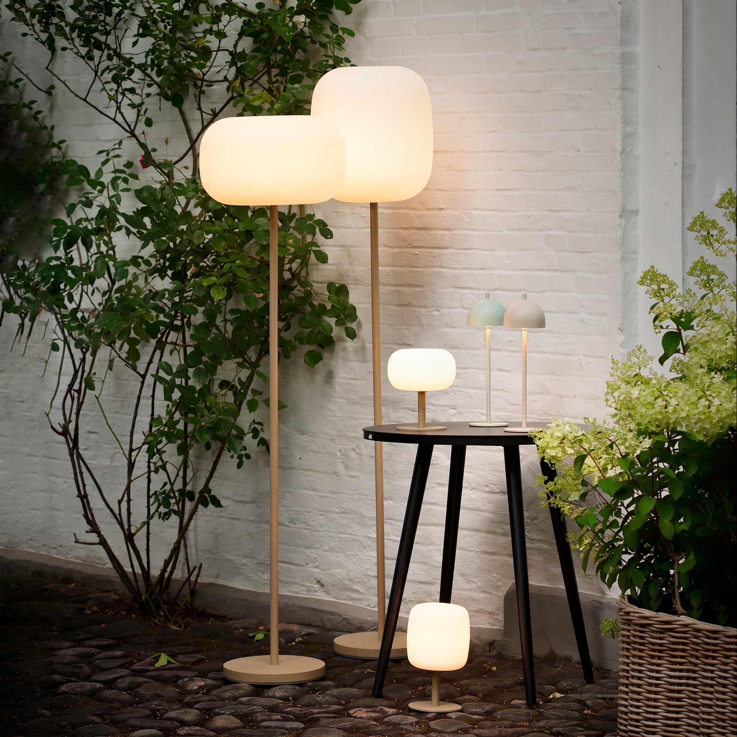 SCHÖNER WOHNEN-Kollektion LED Außen-Stehlampe »LUMARA« LED-Board 1 Stk. Warmweiß Kabellose Akku-Lampe, dimmbar, IP54, Macchiato – für innen & außen