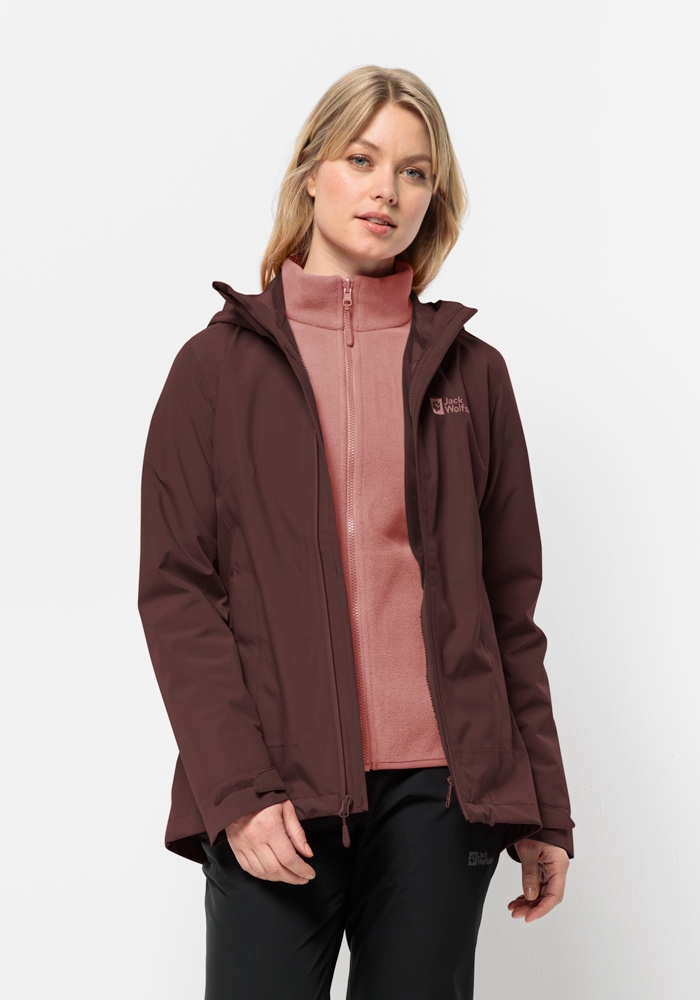 Jack Wolfskin 3-in-1-Funktionsjacke "MOONRISE 3IN1 JKT W", mit Kapuze