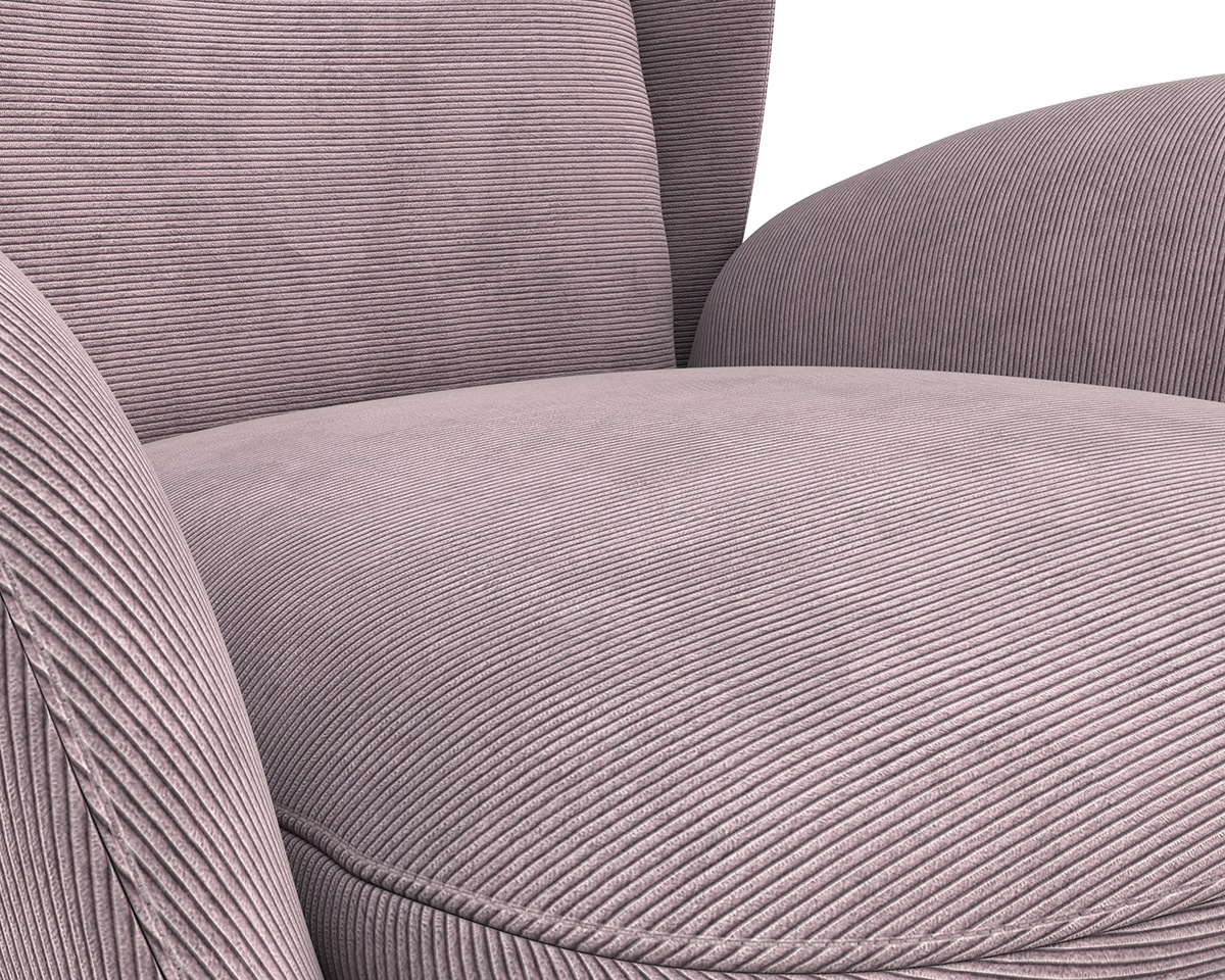 FLEXLUX Ohrensessel »Padova«, Stil & Komfort, organische Form, Ledenstütze integriert, Fuß schwarz