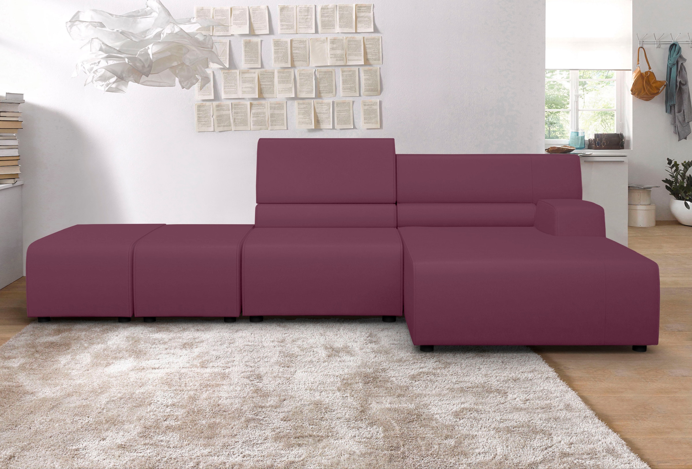 Egoitaliano Ecksofa "Babouche, Designsofa mit außergewöhnlichem Sitzkomfort zum Wohlfühlen"