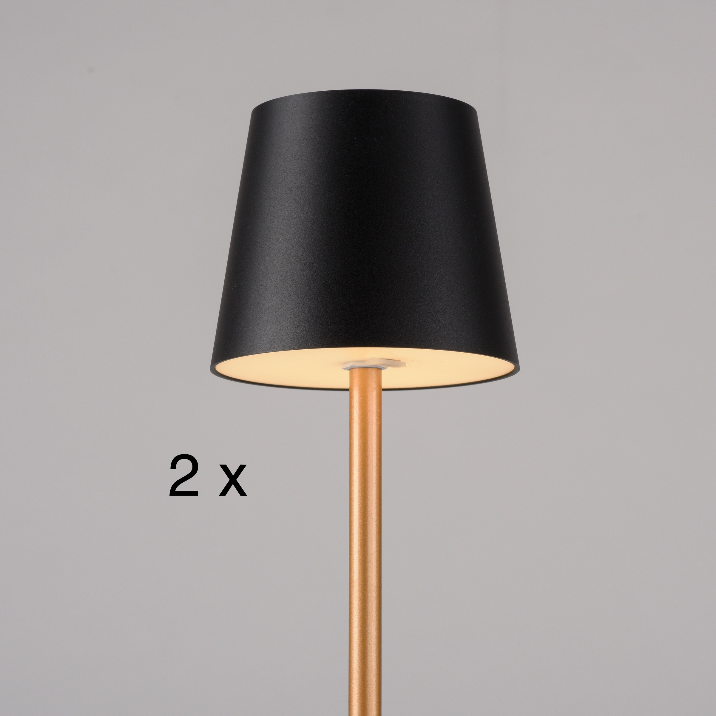 JUST LIGHT LED Tischleuchte »EURIA, 2er Set« LED-Board 2 Stk. Warmweiß LED Akku Tischlampe