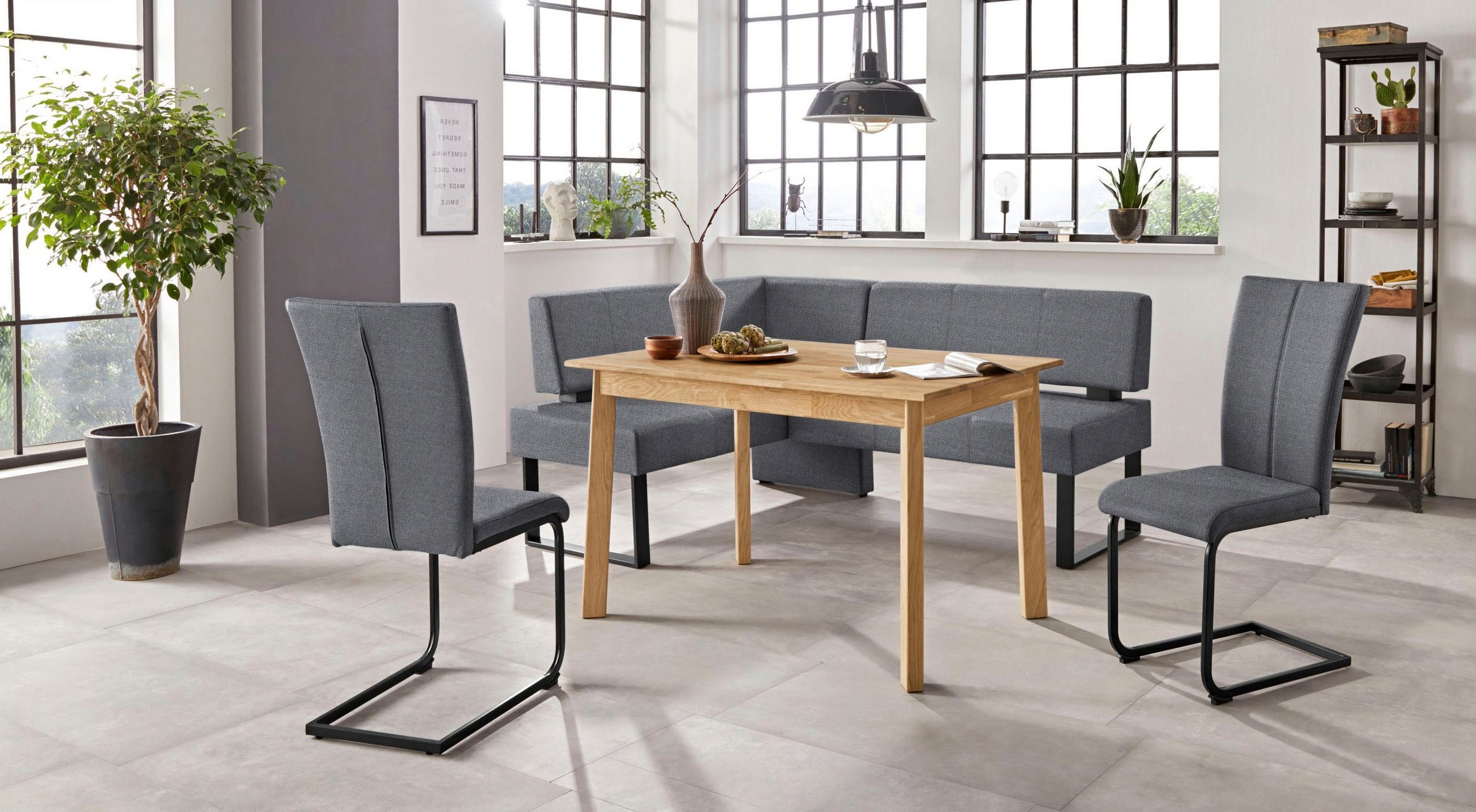 OTTO home Eckbank "Oliver mit Metallgestell, Küchenbank" verschiedene Bezüg günstig online kaufen