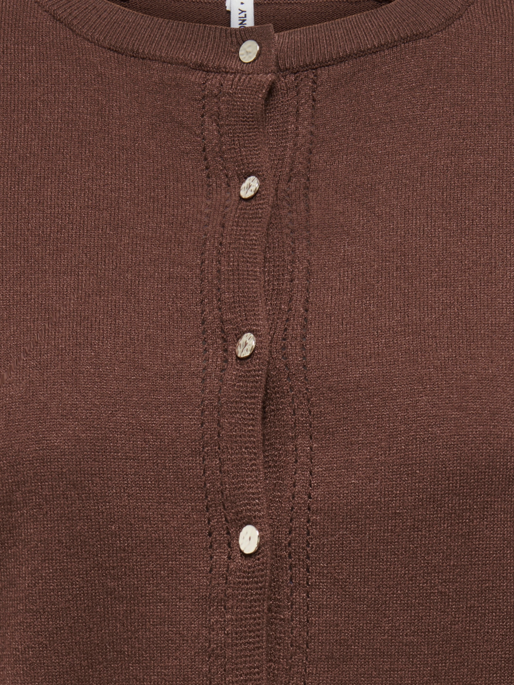 ONLY Strickjacke »ONLCINDEREL LS O-NECK FRILL CARDI CC KNT« Materialmix, regular fit