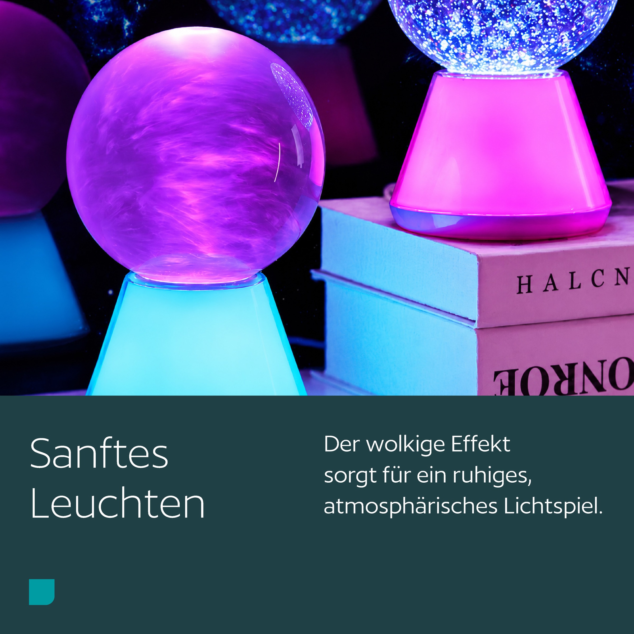 EGLO LED Tischleuchte »CLOUDS« LED-Modul 1 Stk. LED Glitzer Tischlampe Clouds, RGB Glitzerlampe mit Farbwechsel