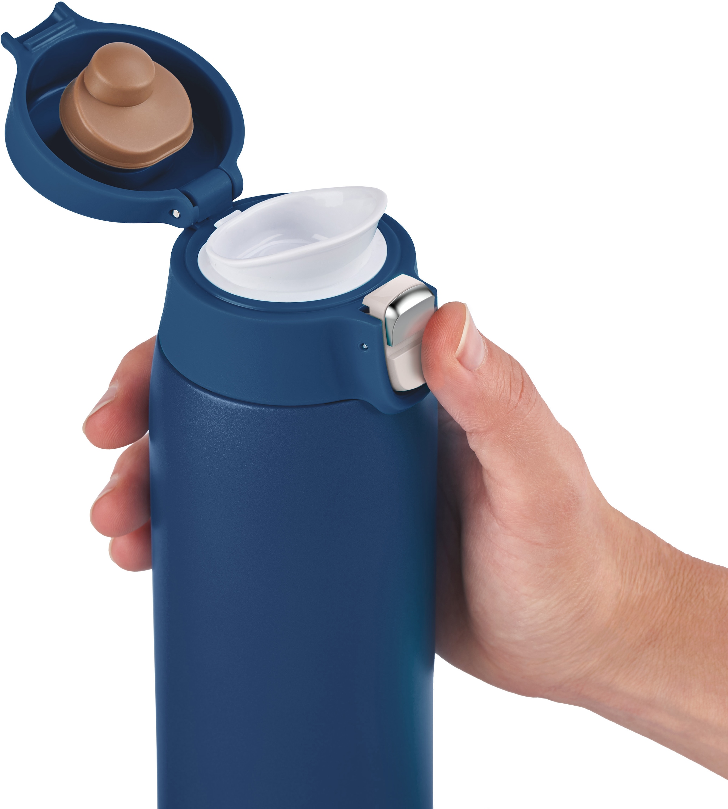 Emsa Thermobecher »Travel Mug Light«, 0,4L, Edelstahl, 100% dicht, 8h warm/16h kalt