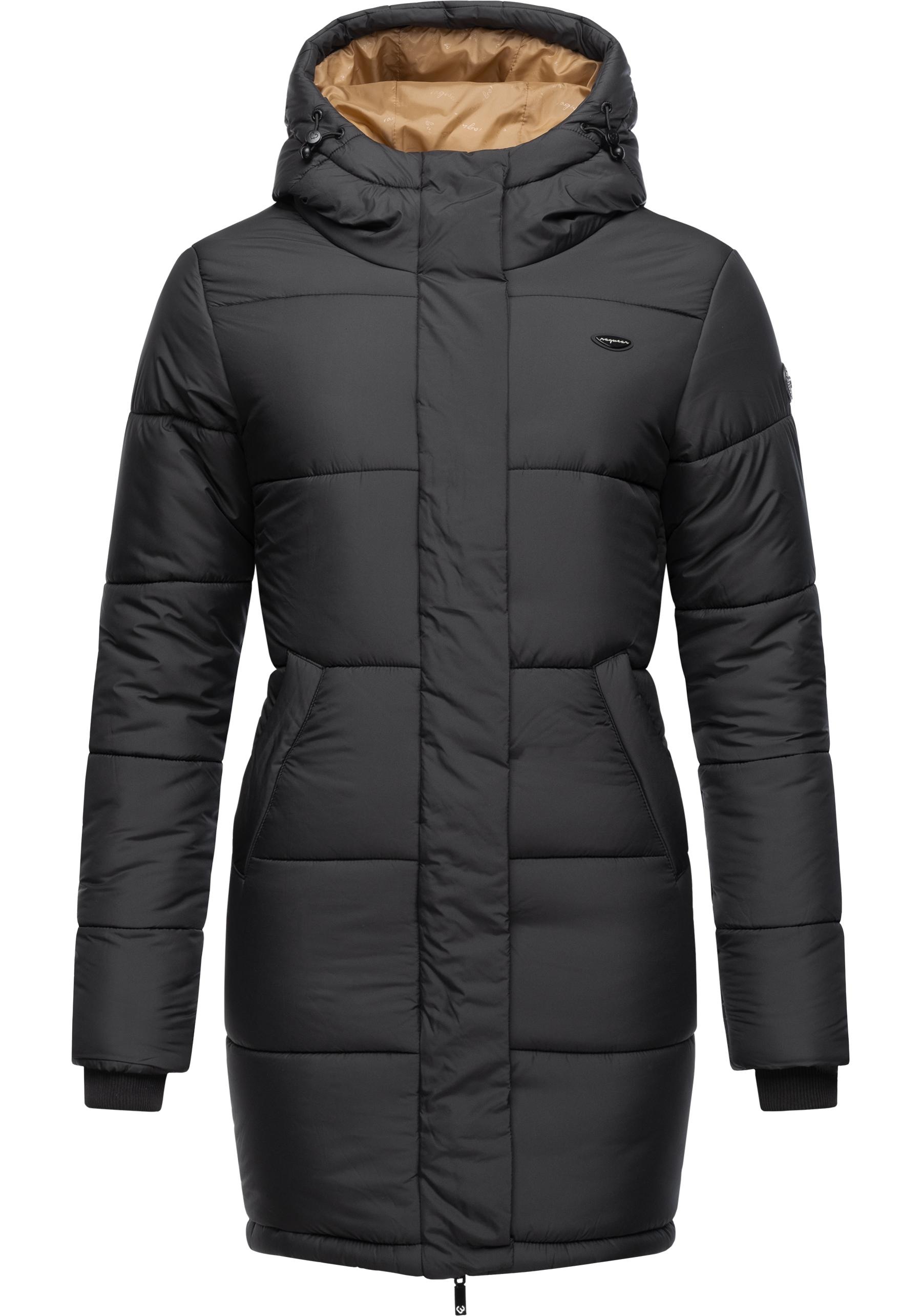 Ragwear Steppmantel »Relive Long Remake«, lange Damen Steppjacke mit Kapuze
