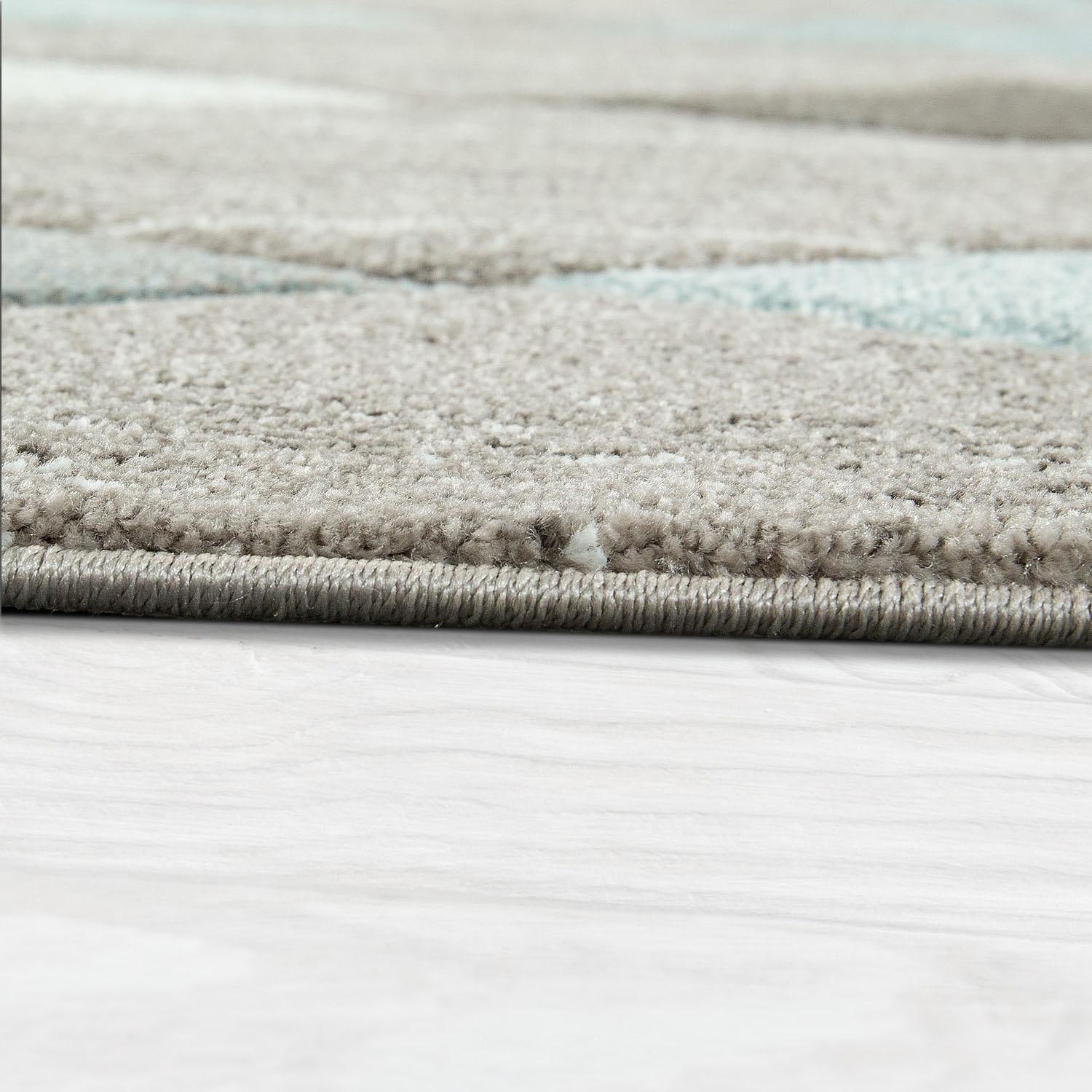 Paco Home Läufer »Lara 234«, rechteckig, 16 mm Höhe, Teppich-Läufer, Kurzflor, modernes Rauten Design, mit Konturenschnitt
