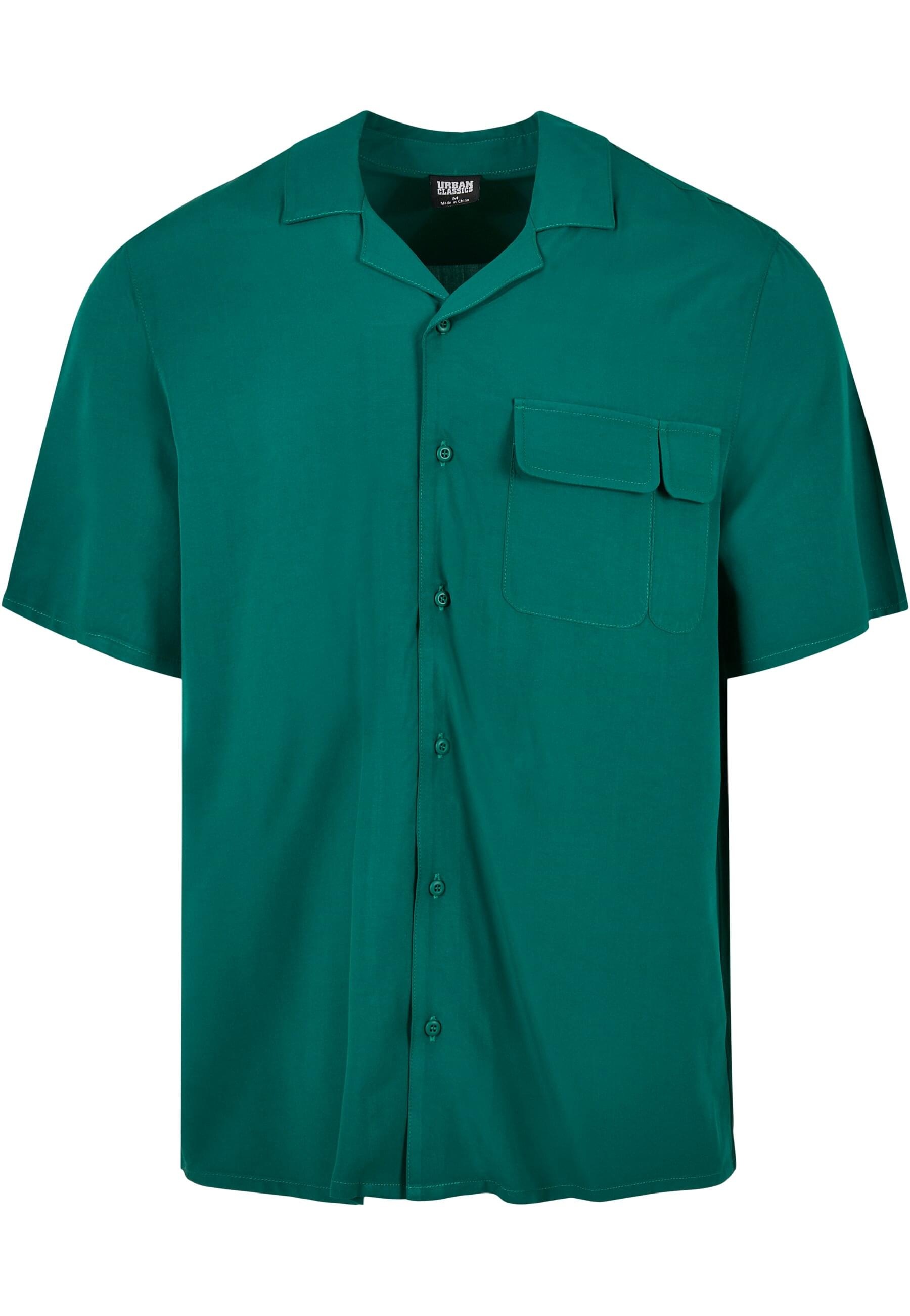 URBAN CLASSICS Langarmhemd »Urban Classics Herren Viscose Camp Shirt«, (1 tlg.)