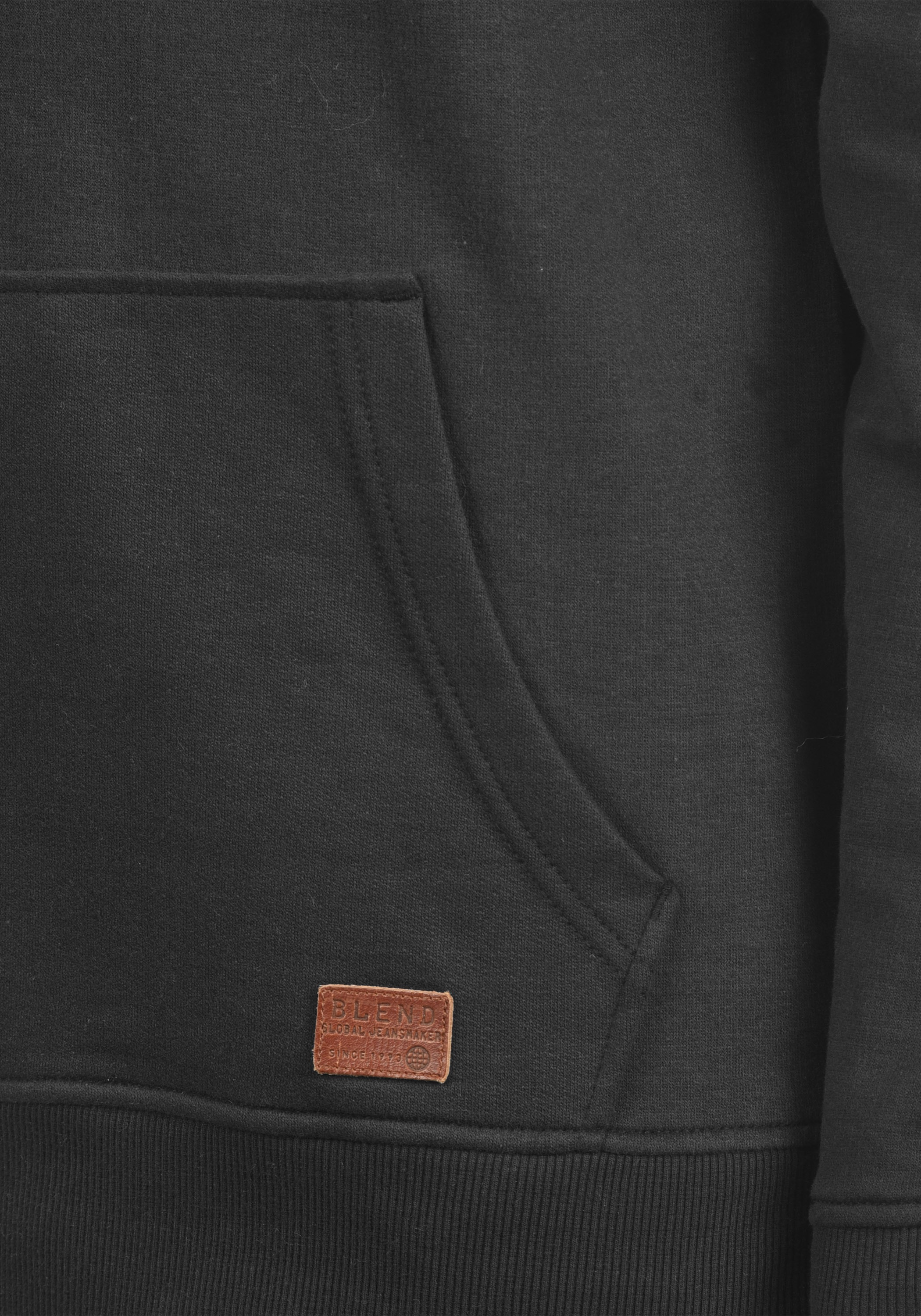 Kapuzensweatjacke BLEND "Kapuzensweatjacke BHHulker", Herren, Gr. L, schwarz, Obermaterial: 60% Baumwolle CO. 40% Polyester PES., Sweatjacken 6