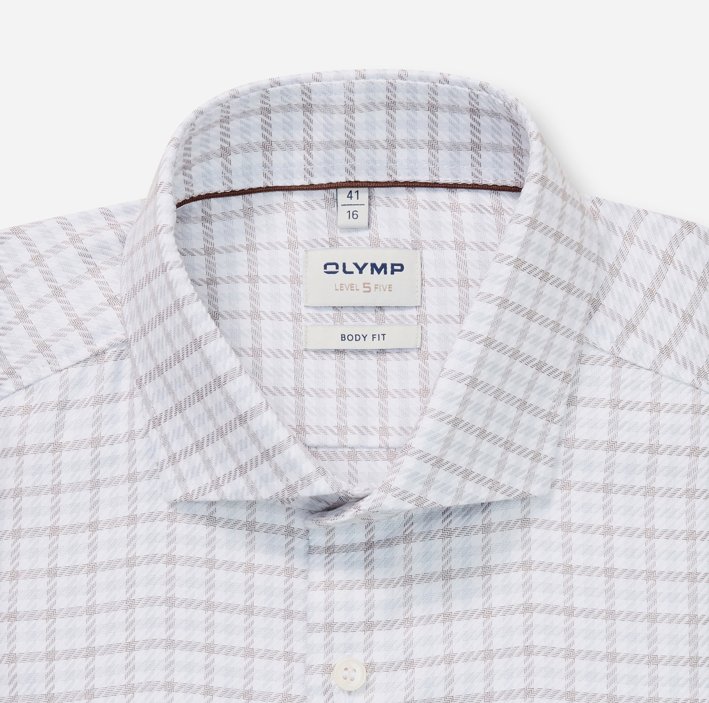 OLYMP Langarmhemd »Level Five« Businesshemd, body fit, Royal Kentkragen, Karomuster