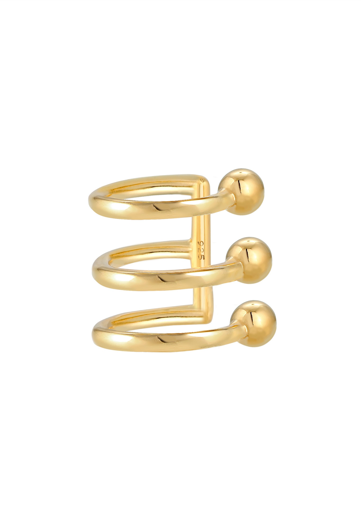 Elli Single-Ohrhaken »Ear Cuffs 3er Ohrklemme Kugel Trend 925er Silber«
