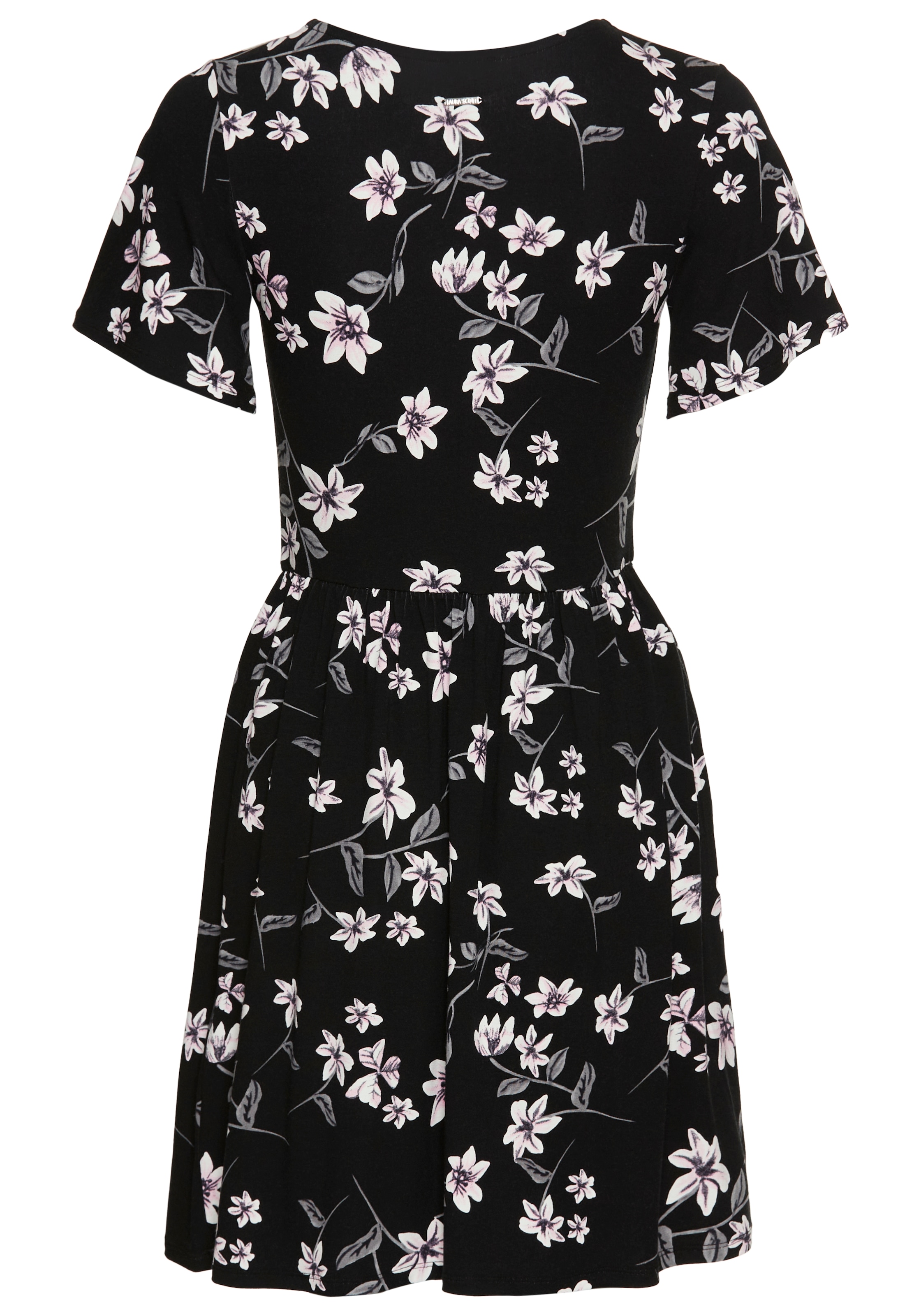 Laura Scott Sommerkleid, mit V-Auschnitt, Flügelärmeln & elastischem Bund- NEUE KOLLEKTION