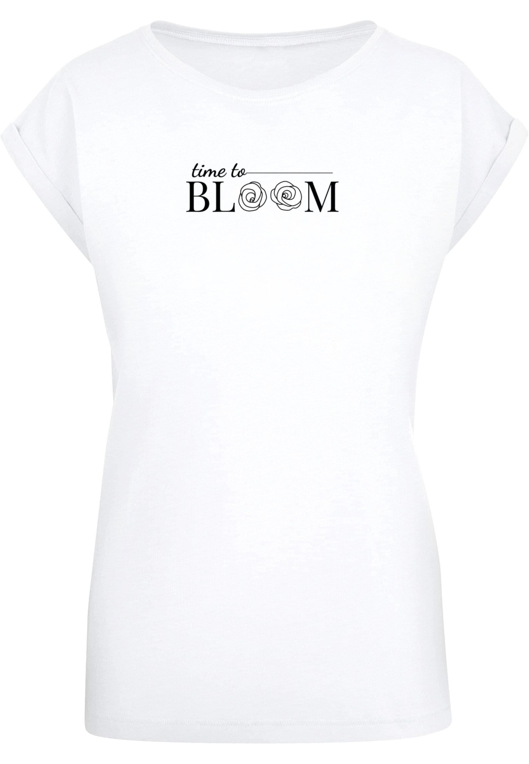 Merchcode T-Shirt "Merchcode Damen Ladies Time to bloom - Extended Shoulder günstig online kaufen