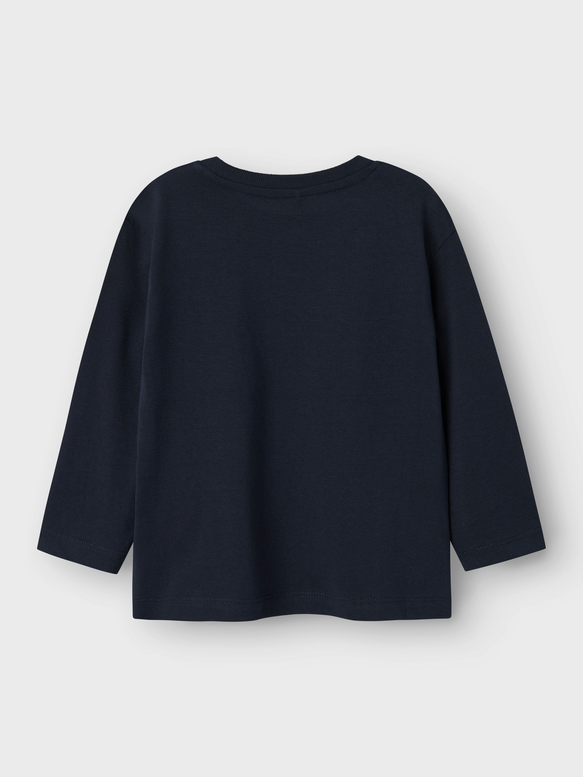 Langarmshirt NAME IT "NMMVOBBO LS NREG TOP NOOS", Jungen, Gr. 92, blau (schwarz sapphire), Jersey, Obermaterial: 100% Baumwolle, unifarben, normal normal, Rundhals, abgesteppte Kante, Shirts Langarmshirt, in Basic-Form 7