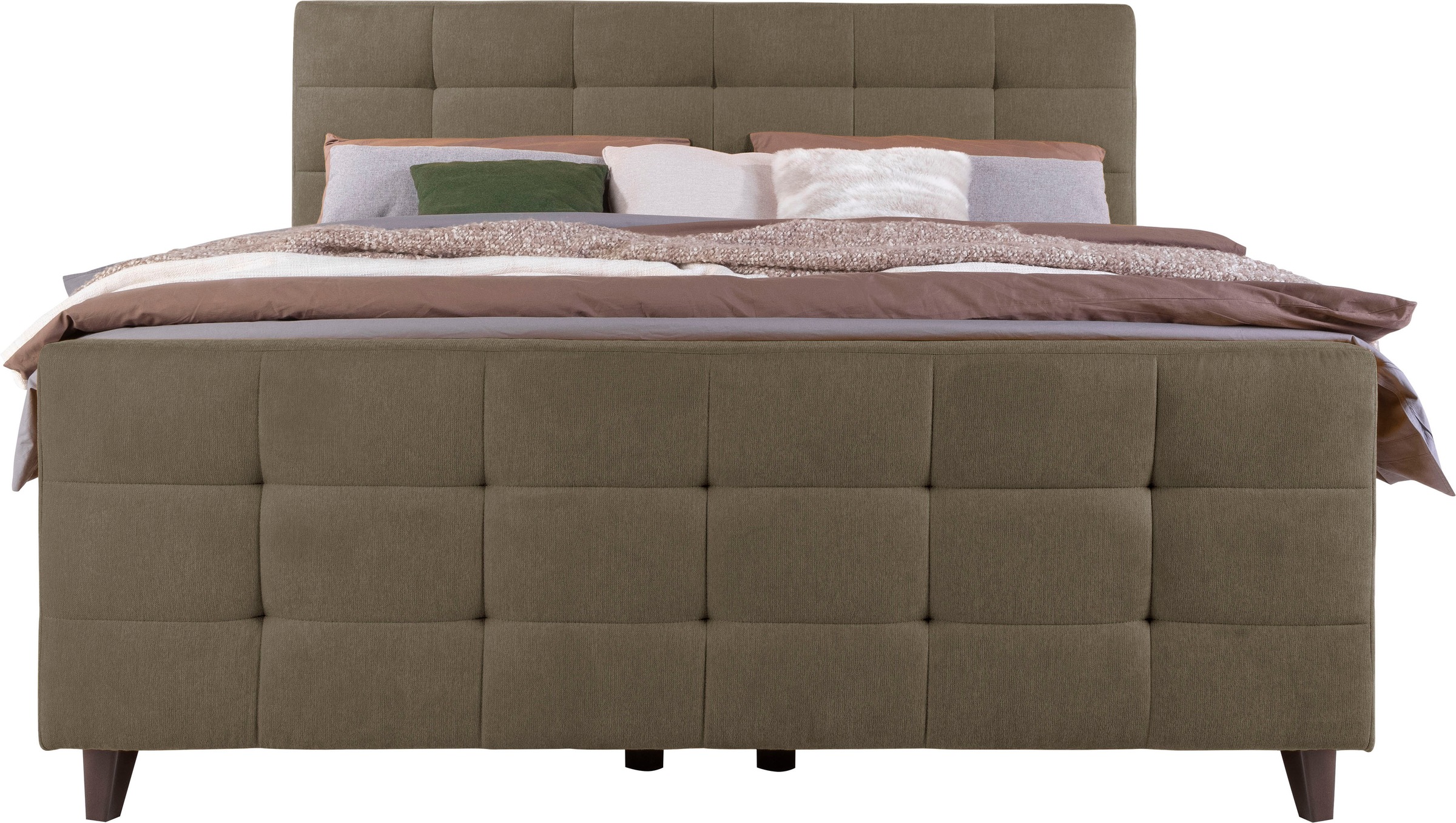 Thumbnail - alina Boxspringbett "Dory" inklusive Matratze und Topper, mit Fußteil