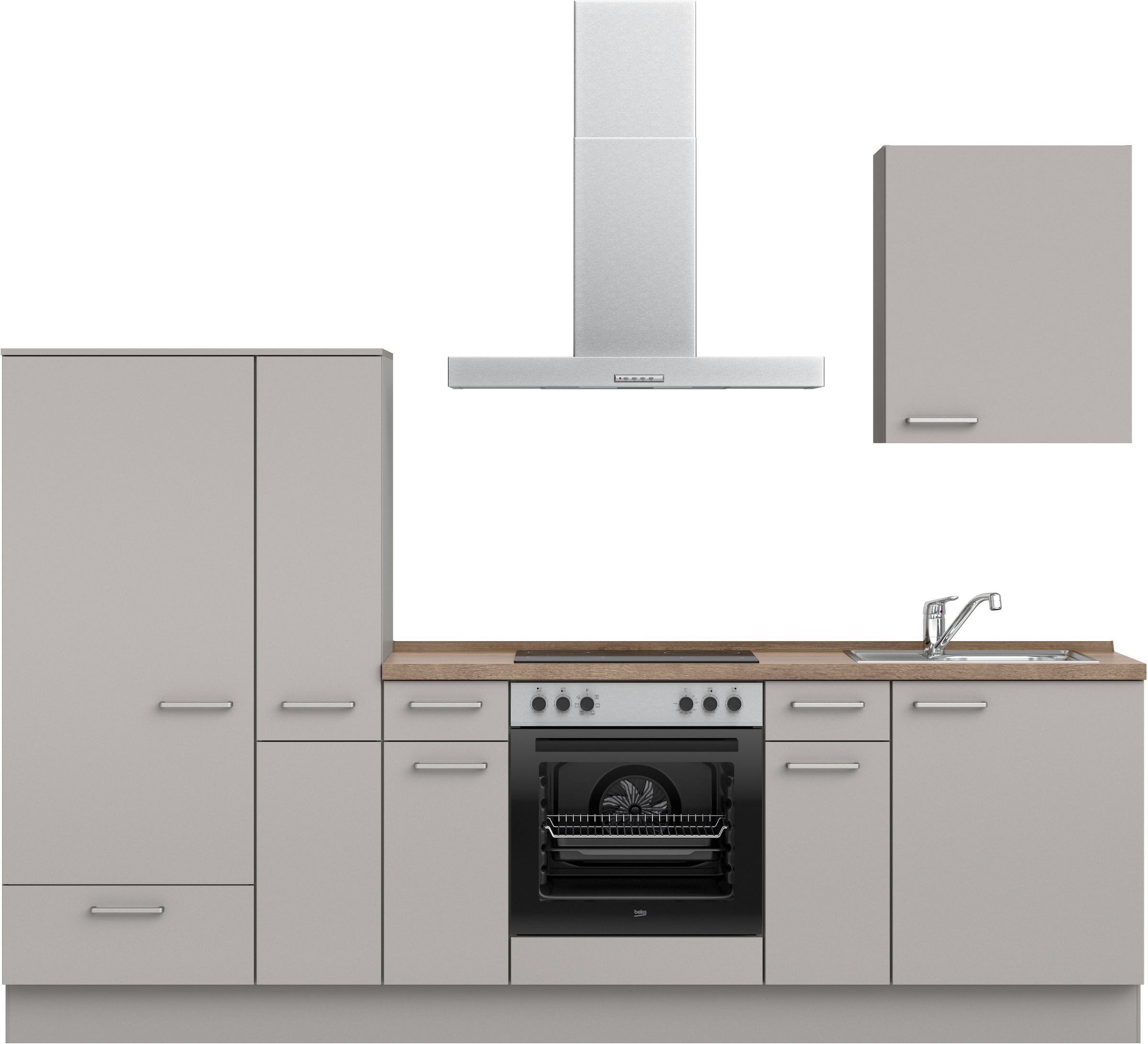 nobilia Küchenzeile ""Touch I", NEU: individuell anpassbar mit gratis Profi-Beratung" vormontiert, Breite 270 cm, Ausrichtung wählbar, wahlw. mit E-Geräten