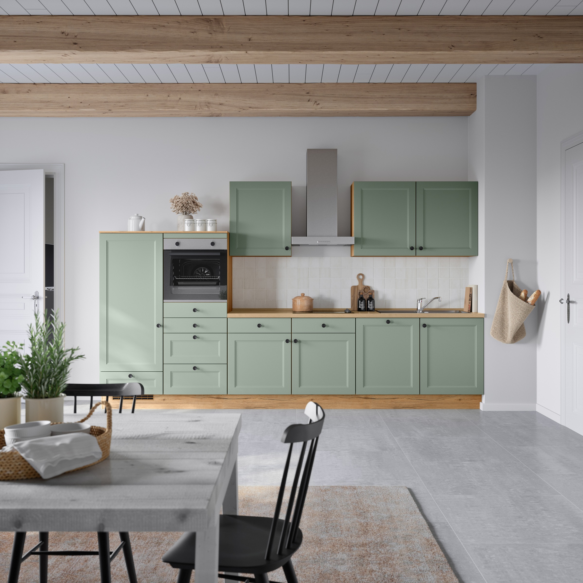 nobilia® Küchenzeile »"Cascada I"«, vormontiert, Ausrichtung wählbar, Breite 360 cm, wahlw. mit E-Geräten