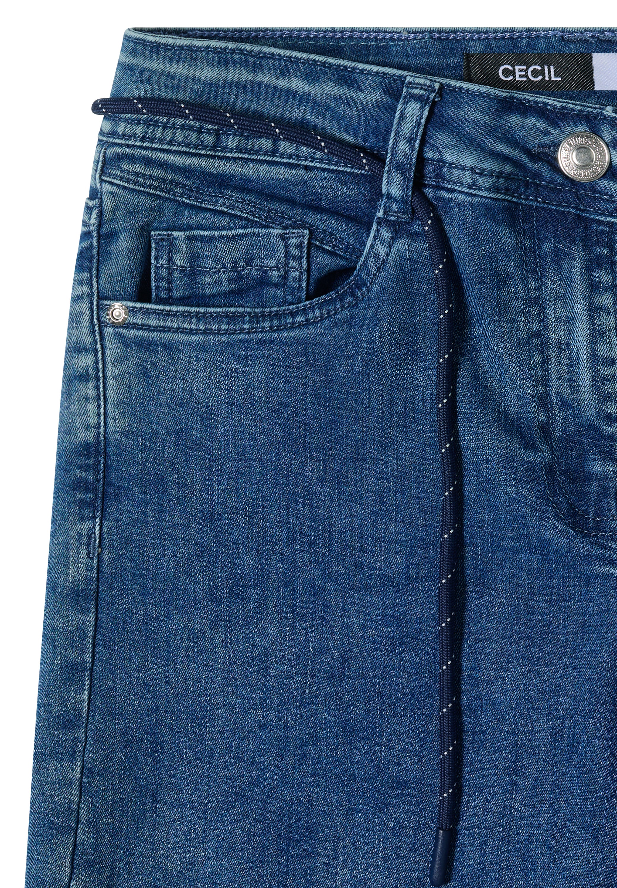 Cecil Loose-fit-Jeans mit Bindegürtel