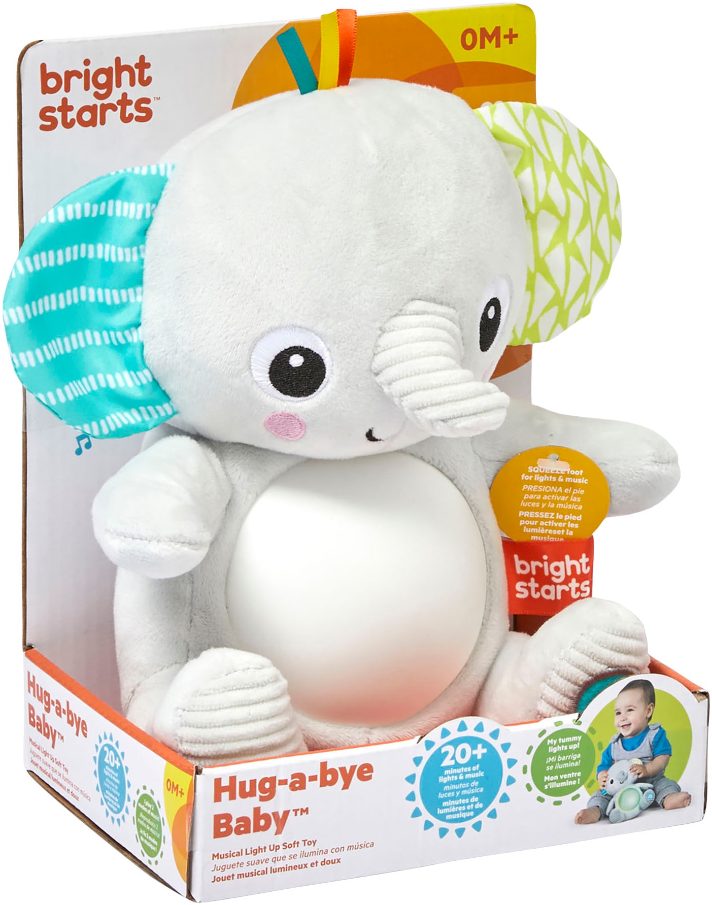 Bright Starts Plüschfigur »Hug-a-bye Baby™ Musical Light Up Soft Toy​«, mit Licht und Soundeffekten