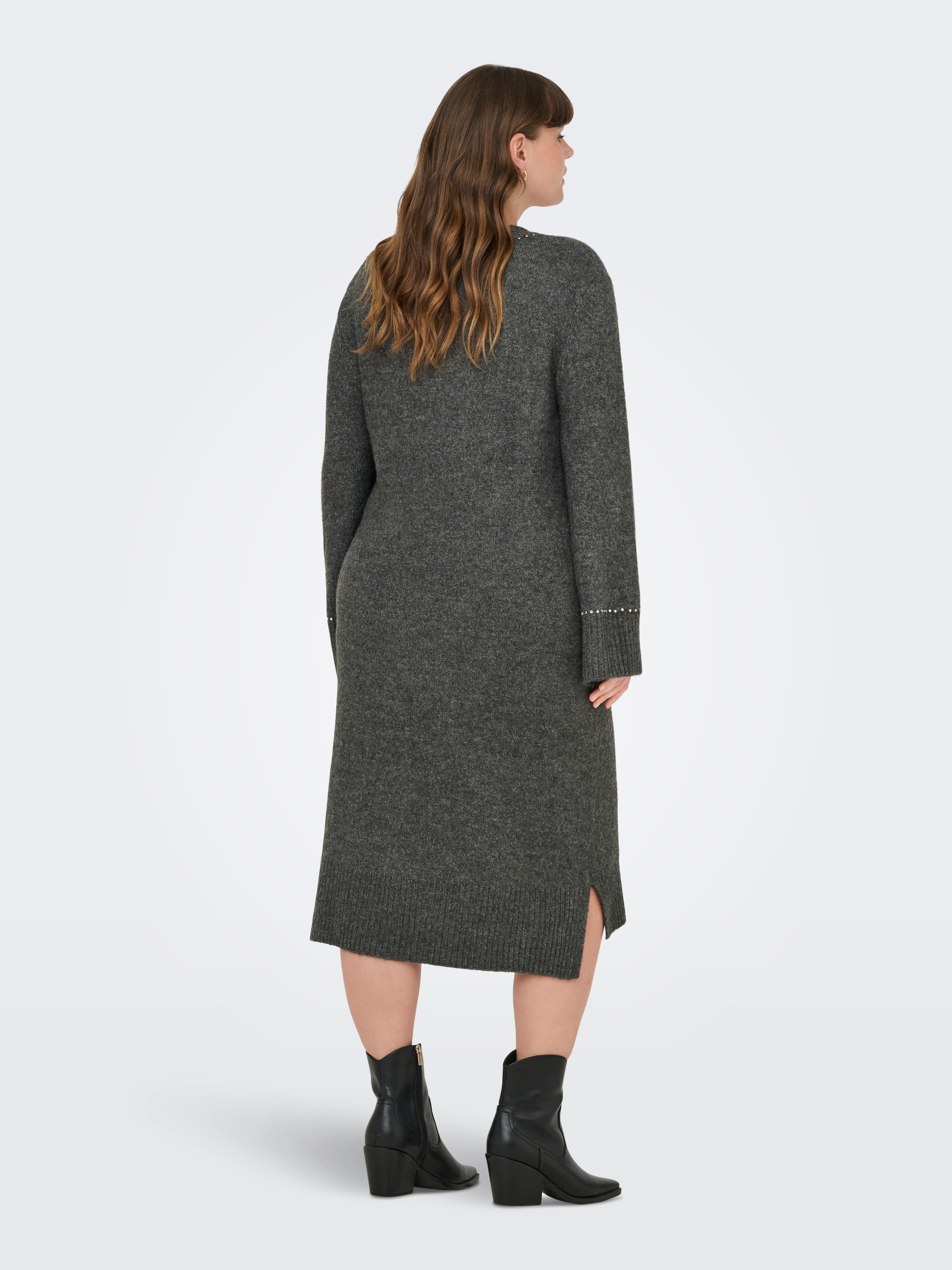 ONLY CARMAKOMA Strickkleid »CARELSIE LS STUDS DRESS KNT«