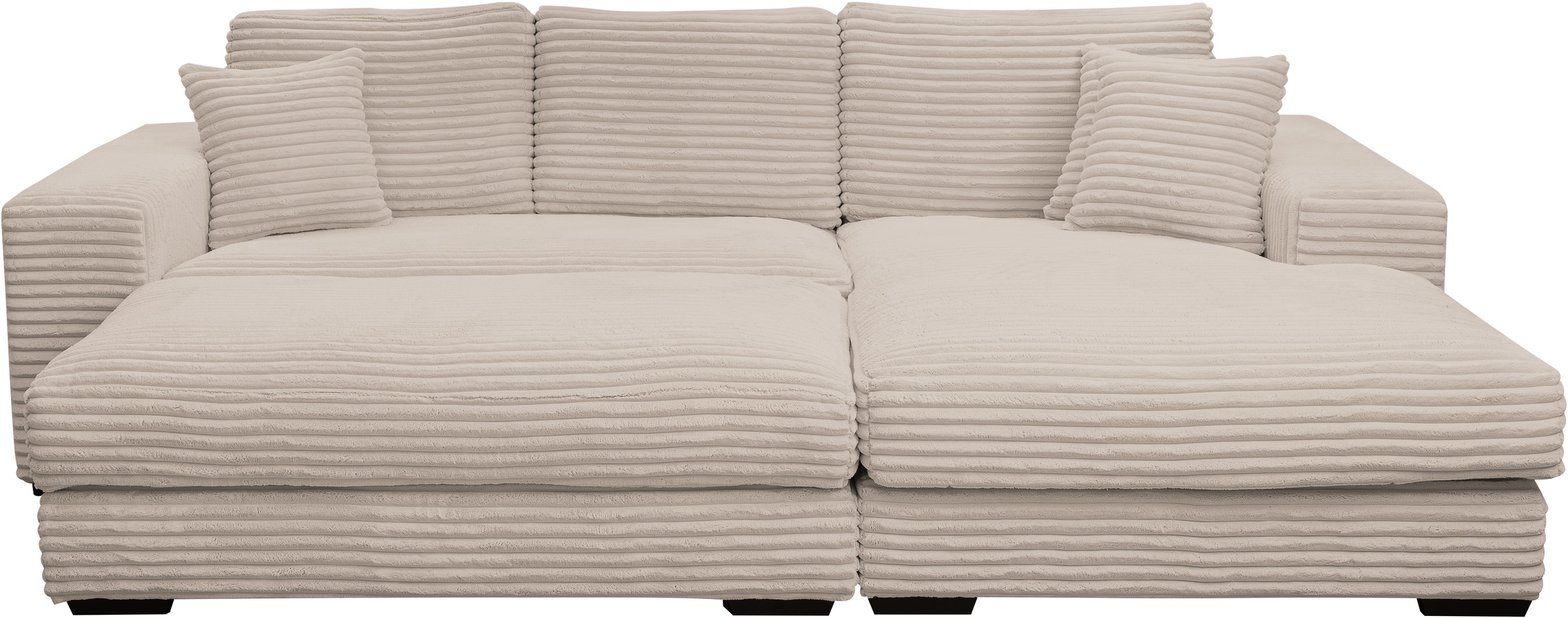 WERK2 Polstergarnitur "Eden L-Form + Hocker. Mega Couch Breite 286cm, Cord" günstig online kaufen
