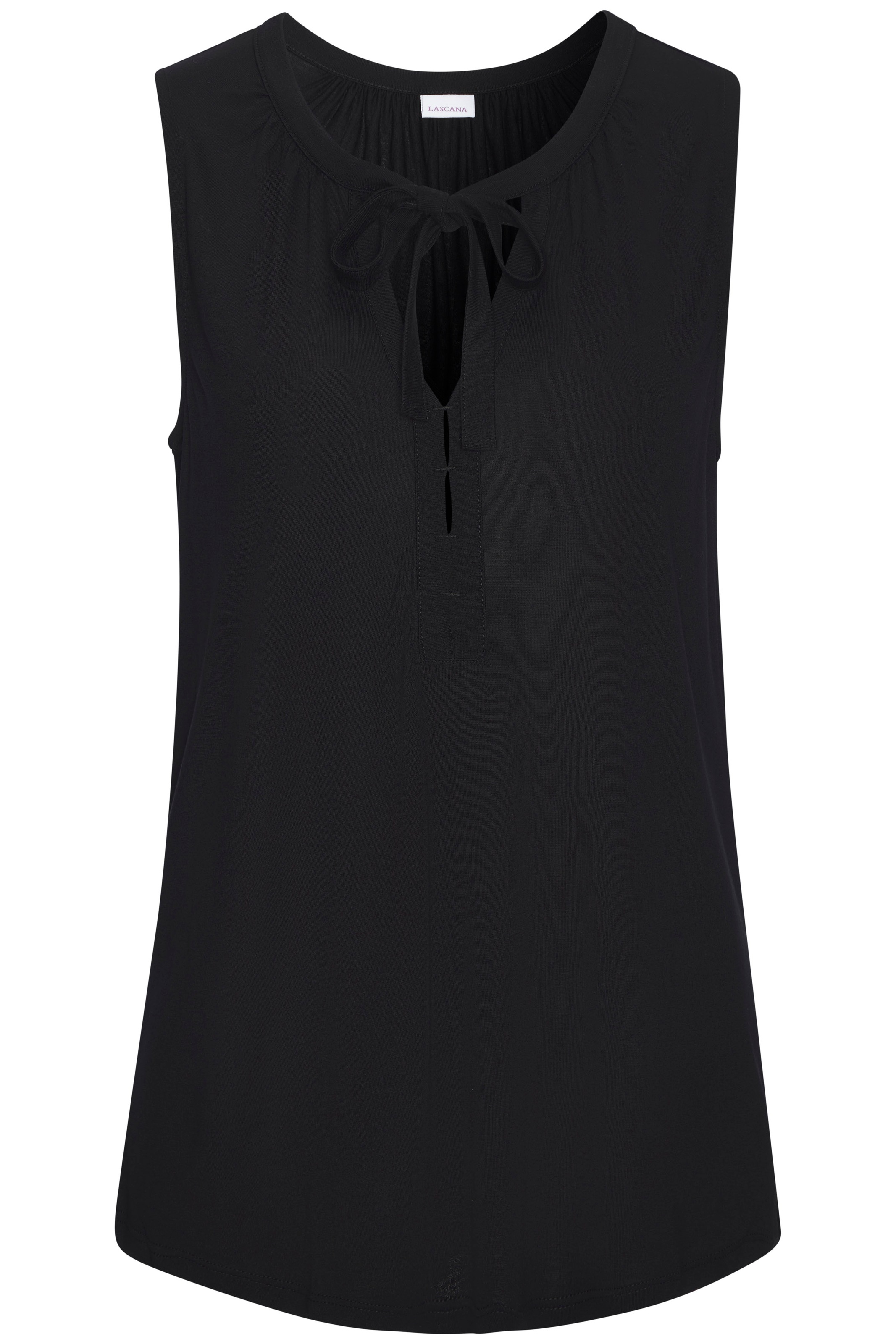 LASCANA Tanktop, mit Bändern am Ausschnitt, lockeres Jerseytop günstig online kaufen