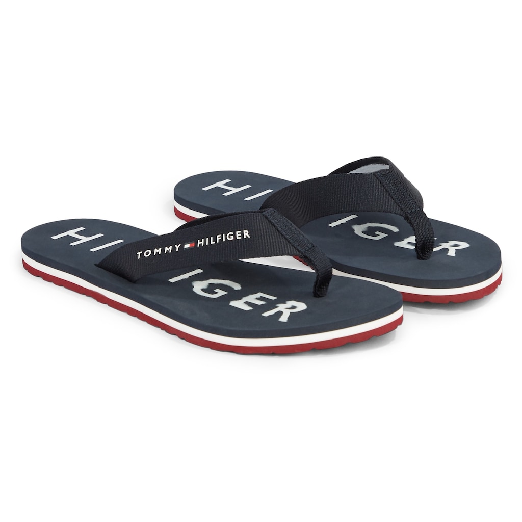 Tommy Hilfiger Zehentrenner »ESSENTIAL CORP FLIP FLOP«, mit Logoschriftzug