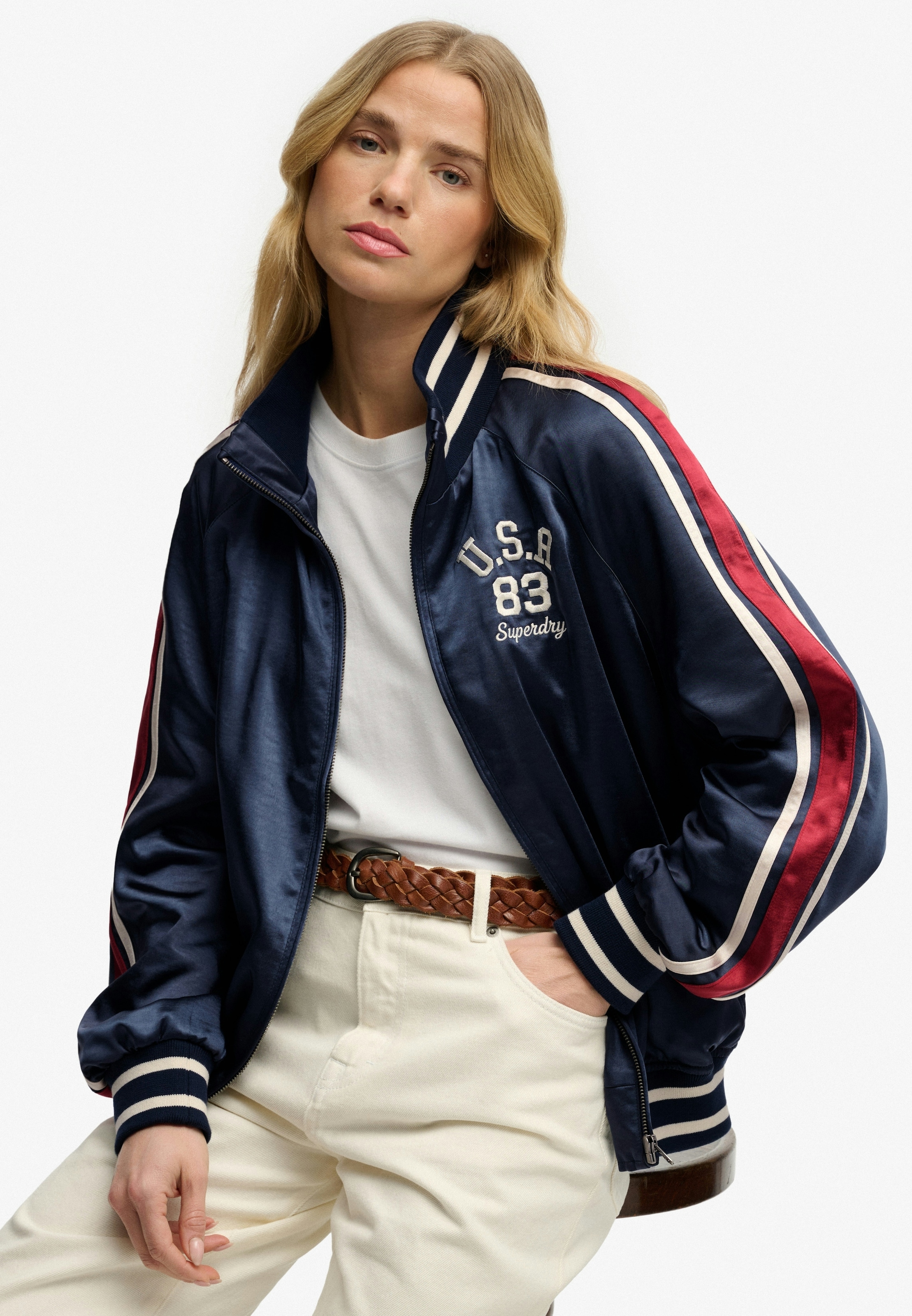 Superdry Blouson »SUIKA TRACK JACKET« Kunstfaser, oversize