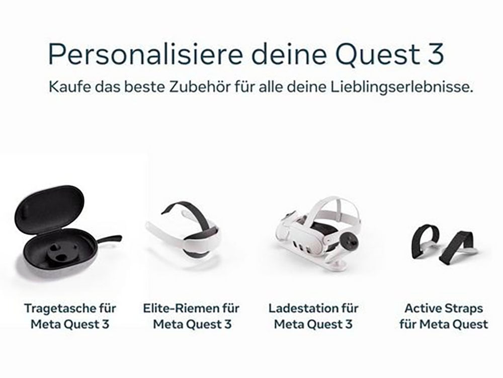 Meta Virtual-Reality-Brille »Quest 3 128 GB + Elite-Riemen (Elite Strap)«