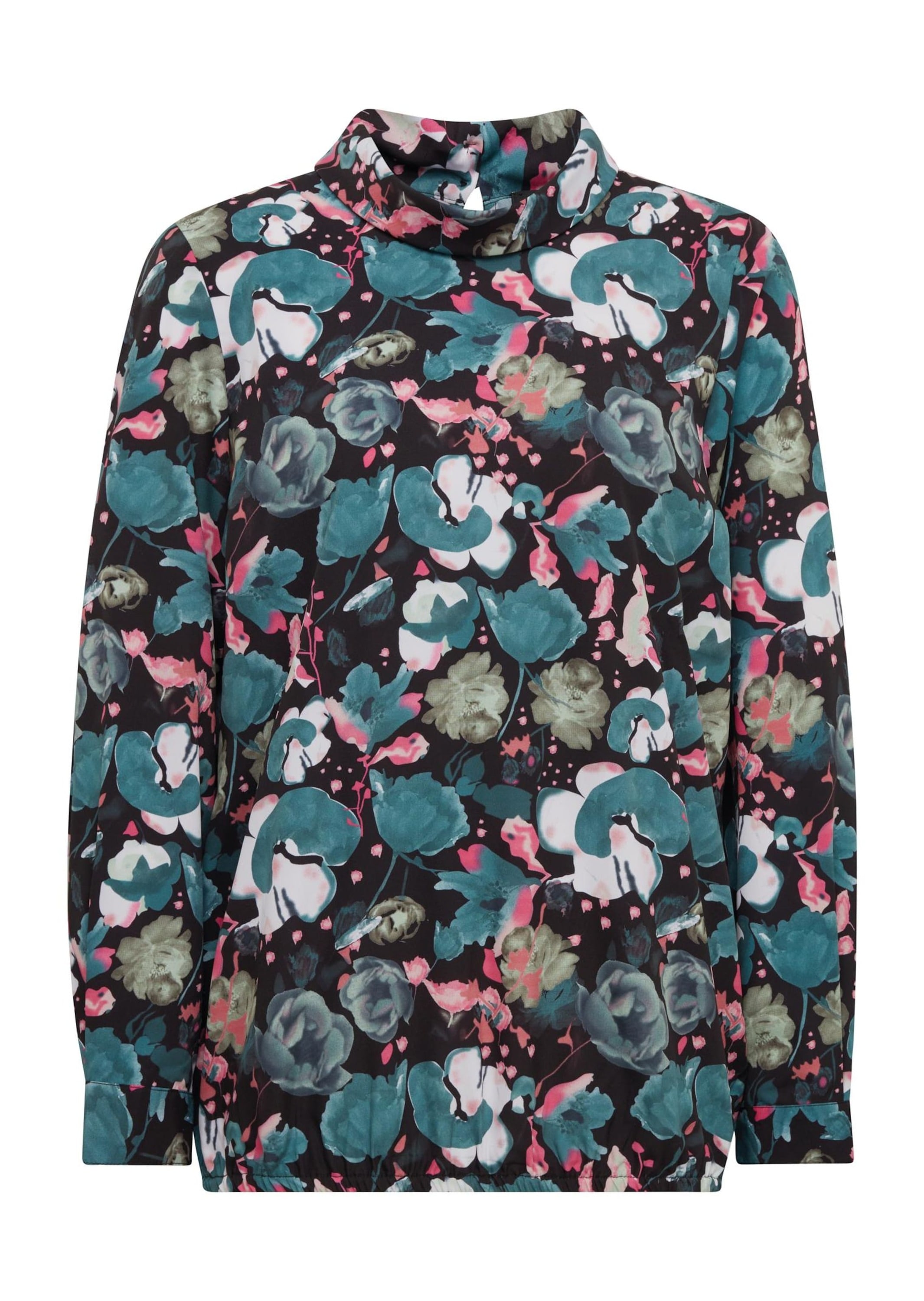 GOLDNER Klassische Bluse "Abstrakte Druckbluse mit leichtem Glanz" günstig online kaufen