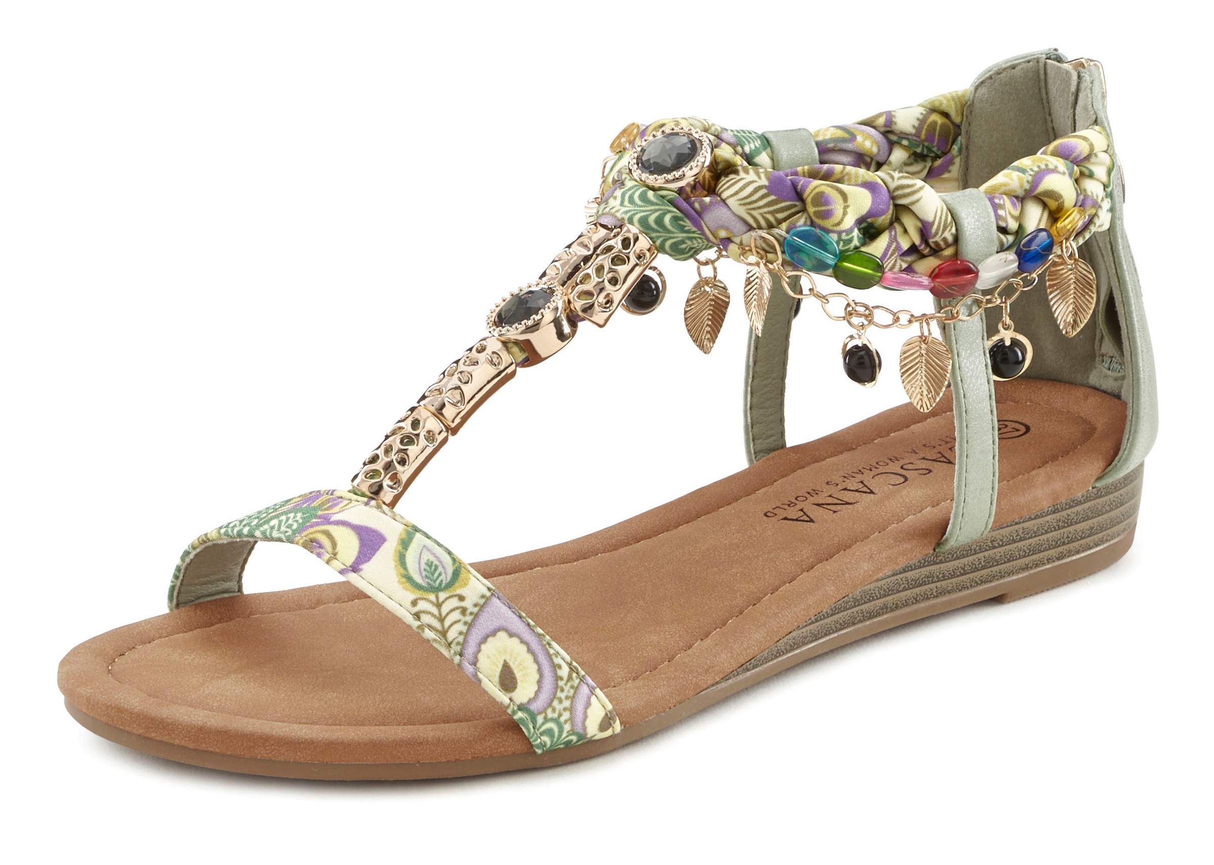 LASCANA Sandale "Sommerschuh, Sandalette," mit Schmuckkettchen und Schmucks günstig online kaufen
