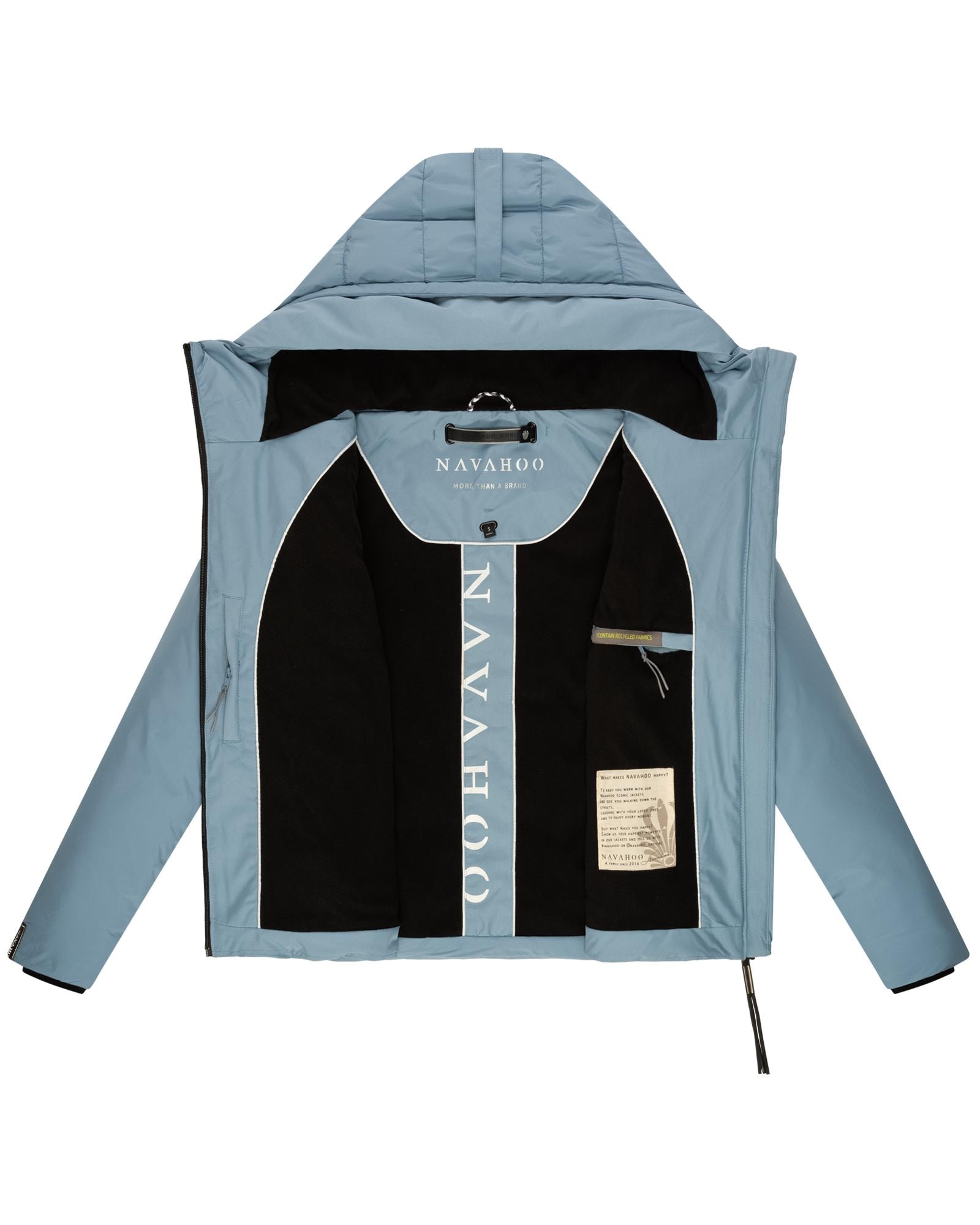 Navahoo Steppjacke »Liebesküken XIV«, mit Kapuze, modische Damen Winterjacke mit Fleece-Innenfutter