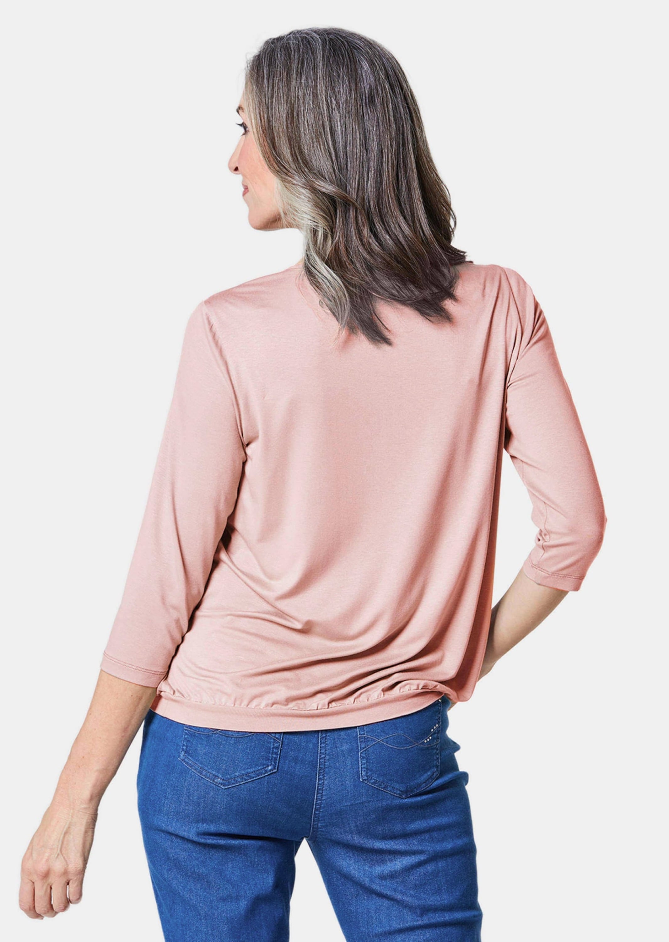 GOLDNER Kurzarmbluse »Blusenshirt Gepflegtes Shirt in eleganter Blusen-Optik«