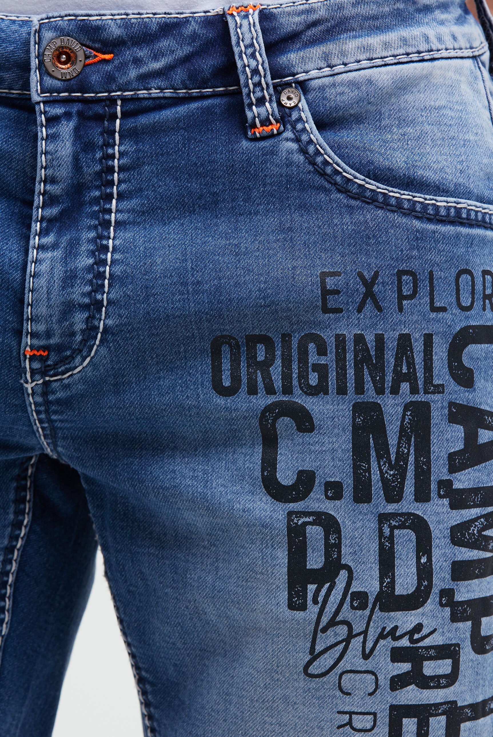 CAMP DAVID Jeansshorts mit Turn-Up Saum