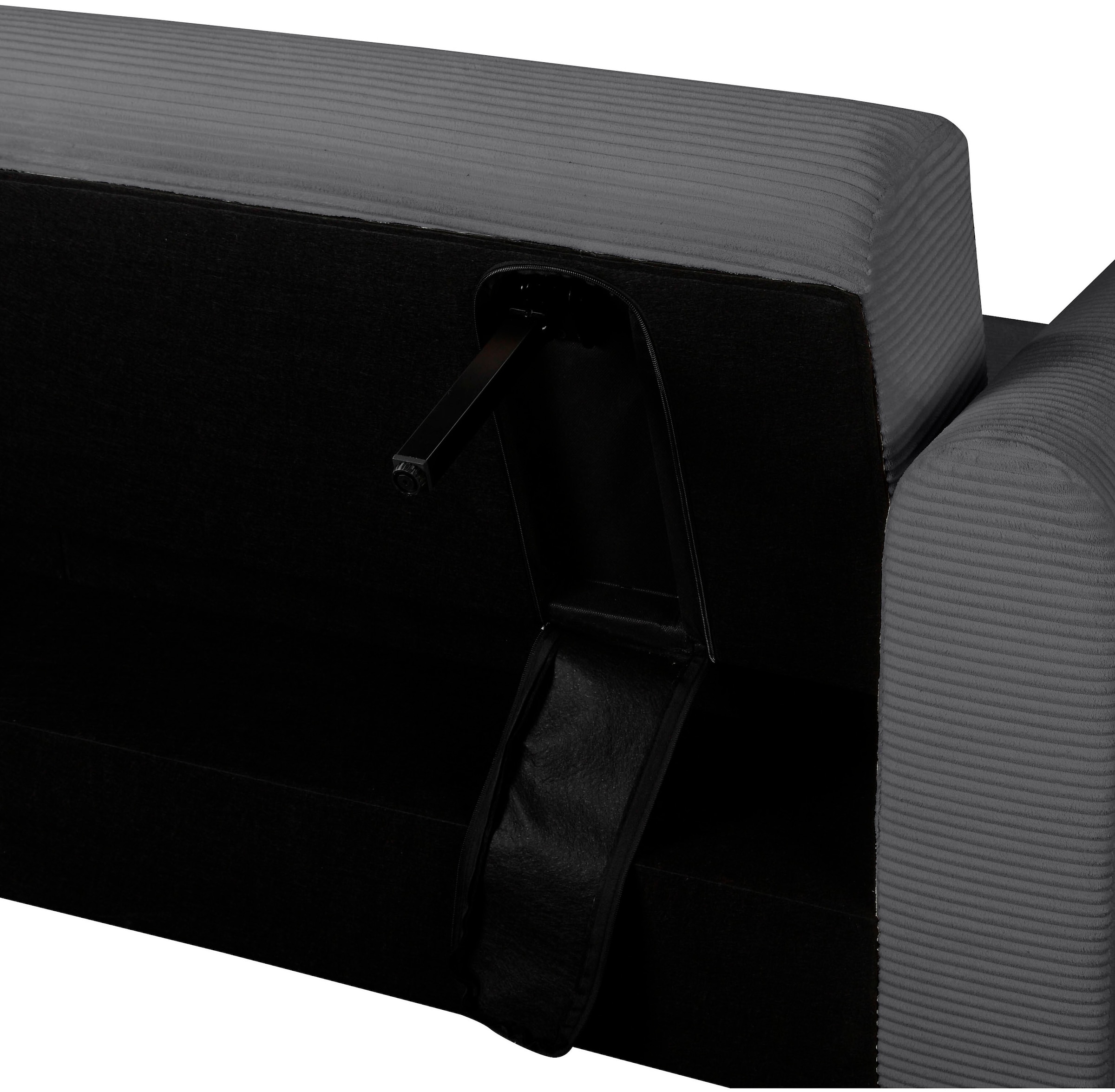 OTTO home 3-Sitzer »JONAA Schlafsofa 225 cm« Liegefläche 105/187 cm, softer Cord-Bezug