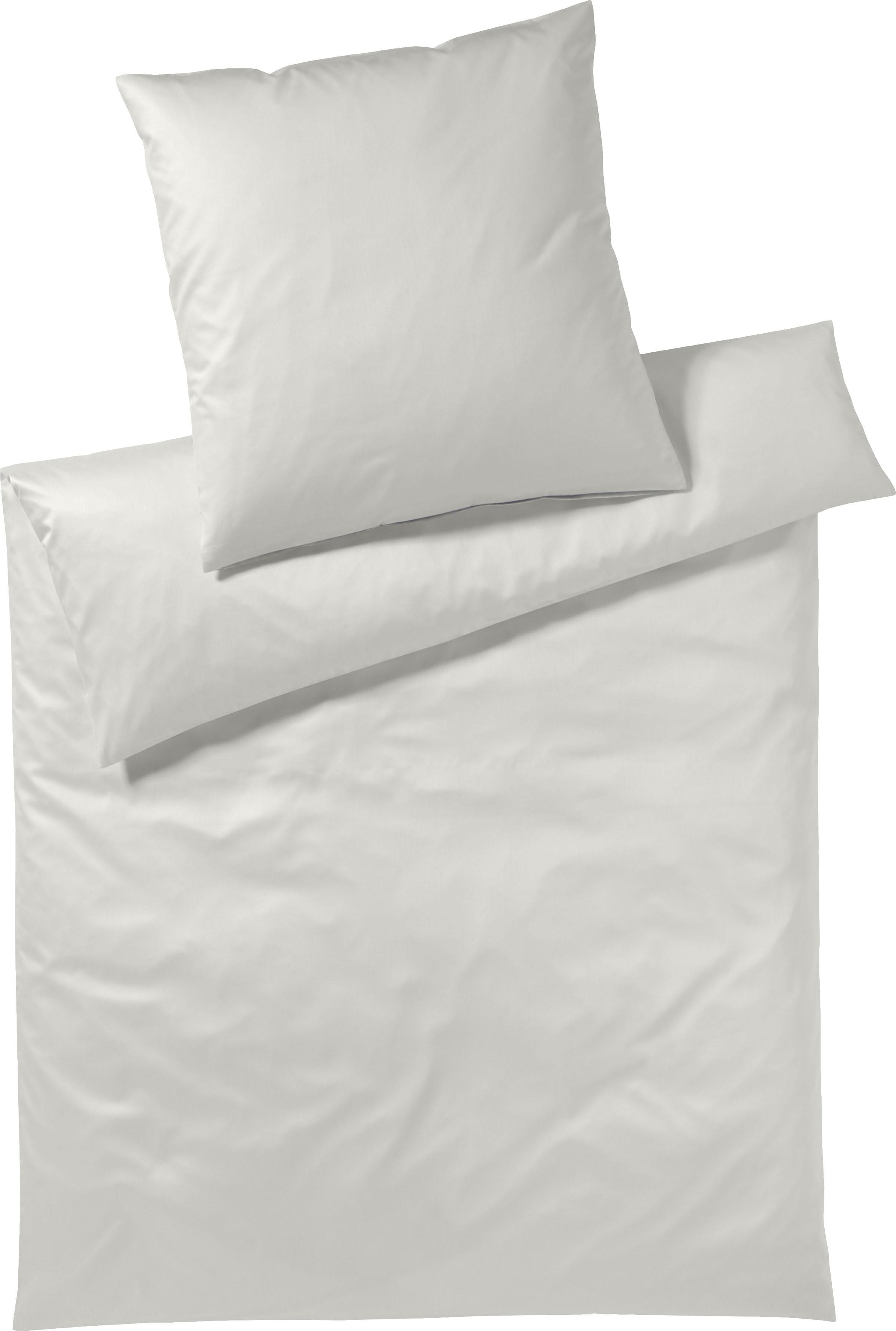 Yes for Bed Bettwäsche "Pure & Simple Uni in Gr. 135x200, 155x220 oder 200x200 cm" 3 Stk. Bettwäsche aus Baumwolle, zeitlose Bettwäsche mit seidigem Glanz